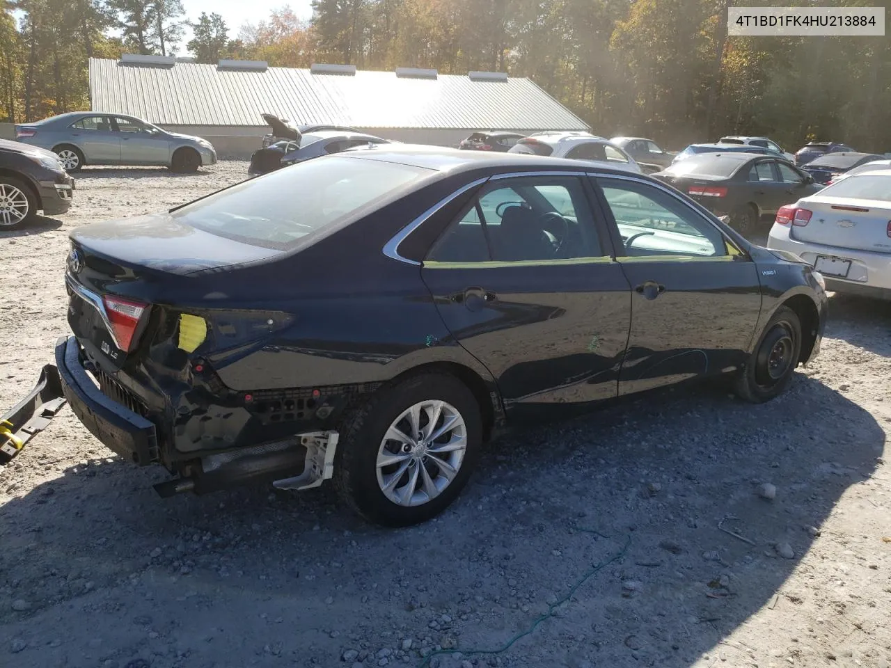 2017 Toyota Camry Hybrid VIN: 4T1BD1FK4HU213884 Lot: 75198104