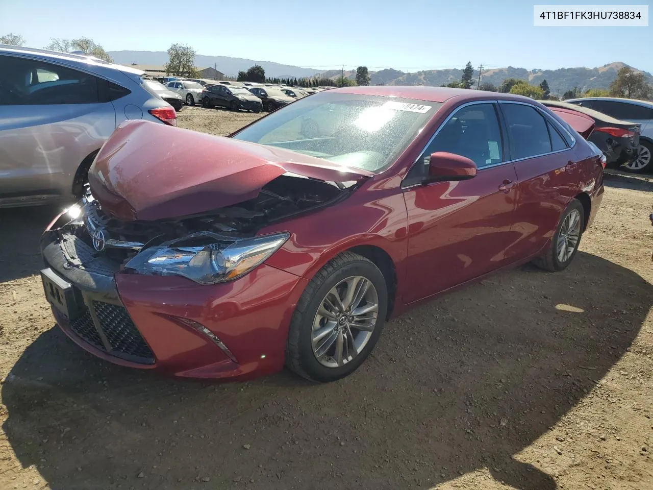 2017 Toyota Camry Le VIN: 4T1BF1FK3HU738834 Lot: 75768474