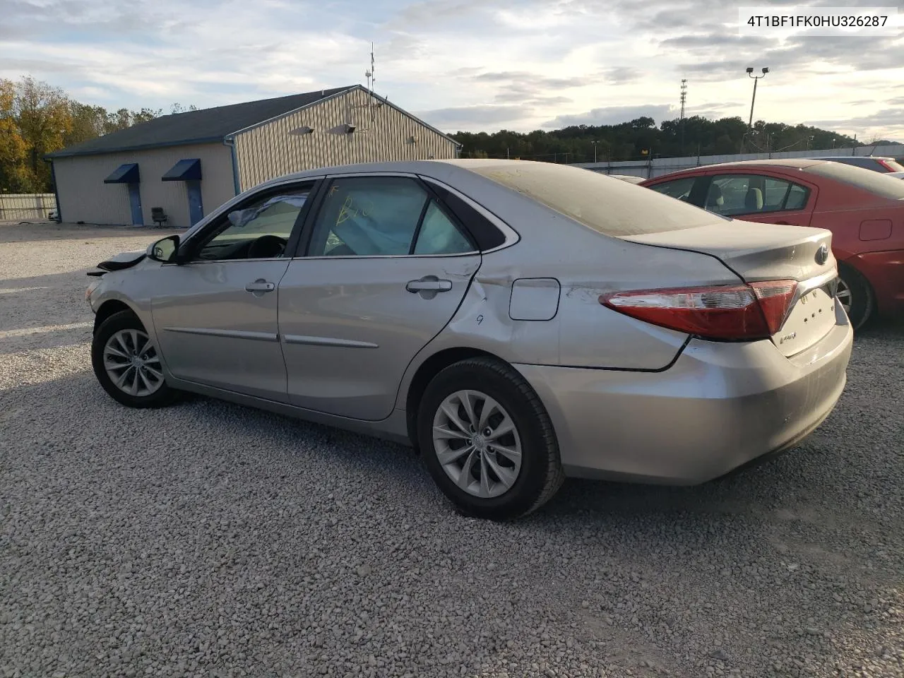 2017 Toyota Camry Le VIN: 4T1BF1FK0HU326287 Lot: 75980324