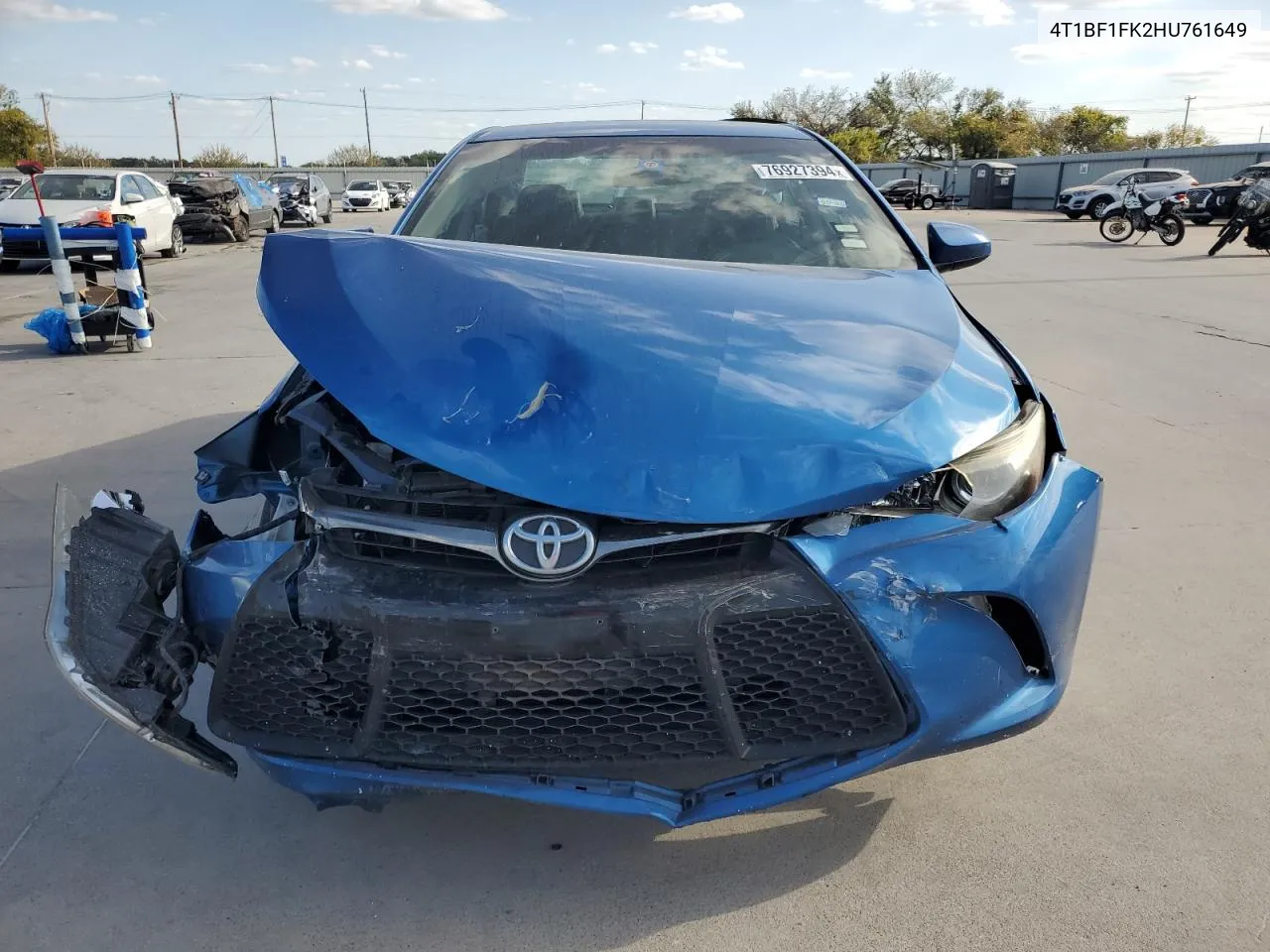 2017 Toyota Camry Le VIN: 4T1BF1FK2HU761649 Lot: 76927394