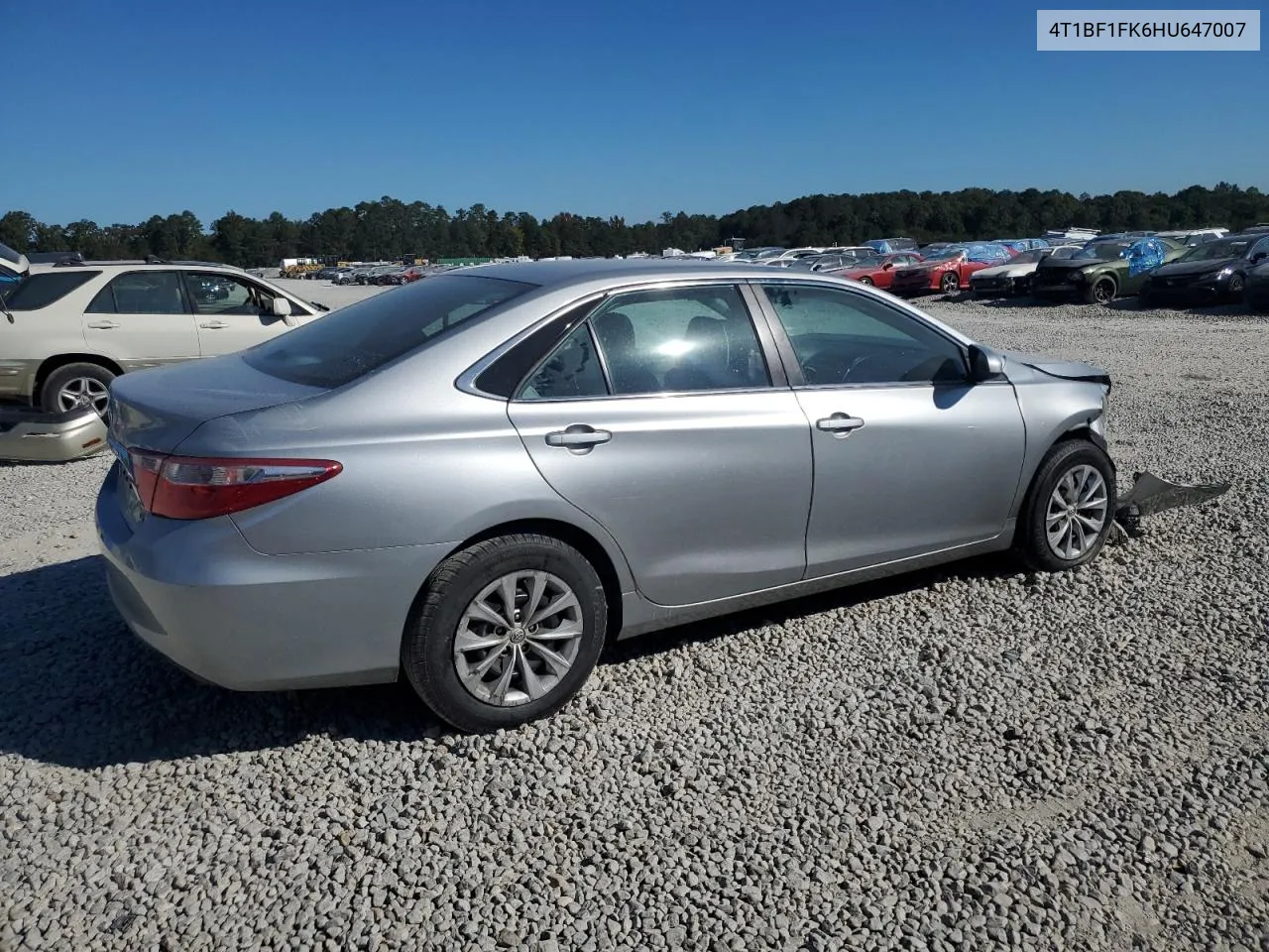 2017 Toyota Camry Le VIN: 4T1BF1FK6HU647007 Lot: 76941824