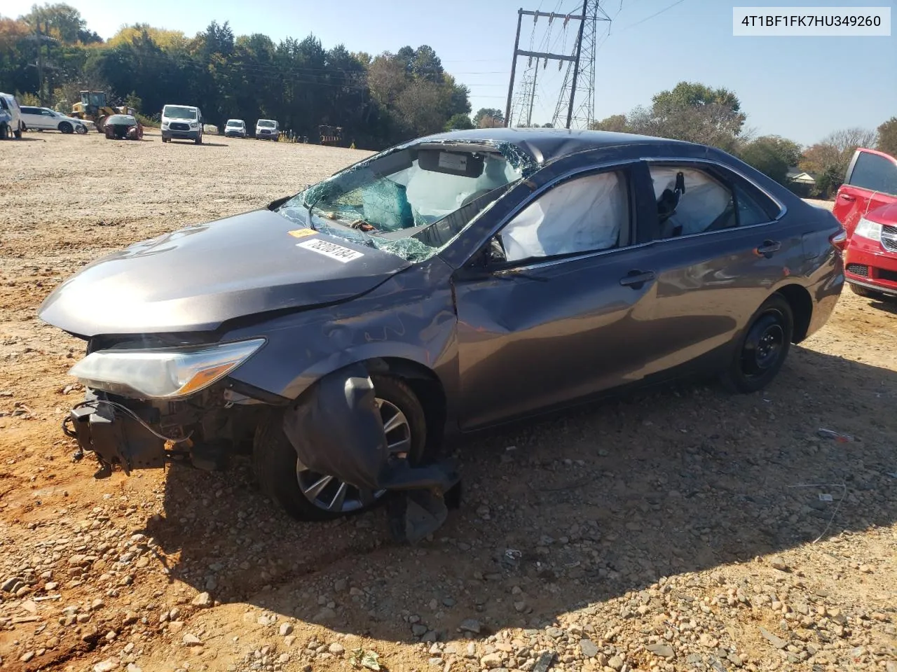 2017 Toyota Camry Le VIN: 4T1BF1FK7HU349260 Lot: 78208184