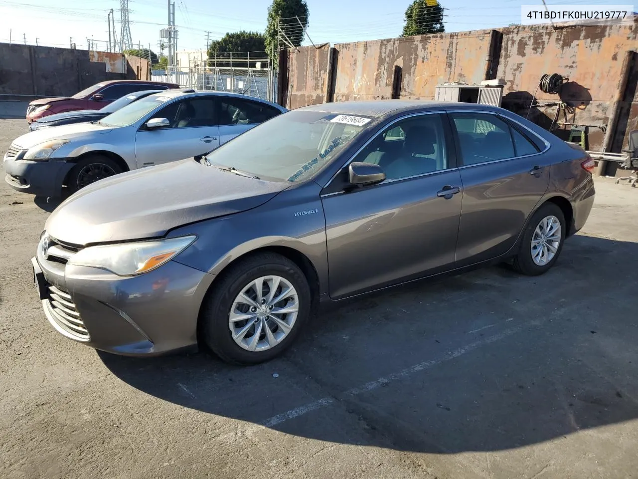 4T1BD1FK0HU219777 2017 Toyota Camry Hybrid