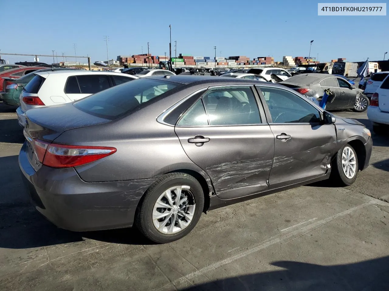 2017 Toyota Camry Hybrid VIN: 4T1BD1FK0HU219777 Lot: 78619604