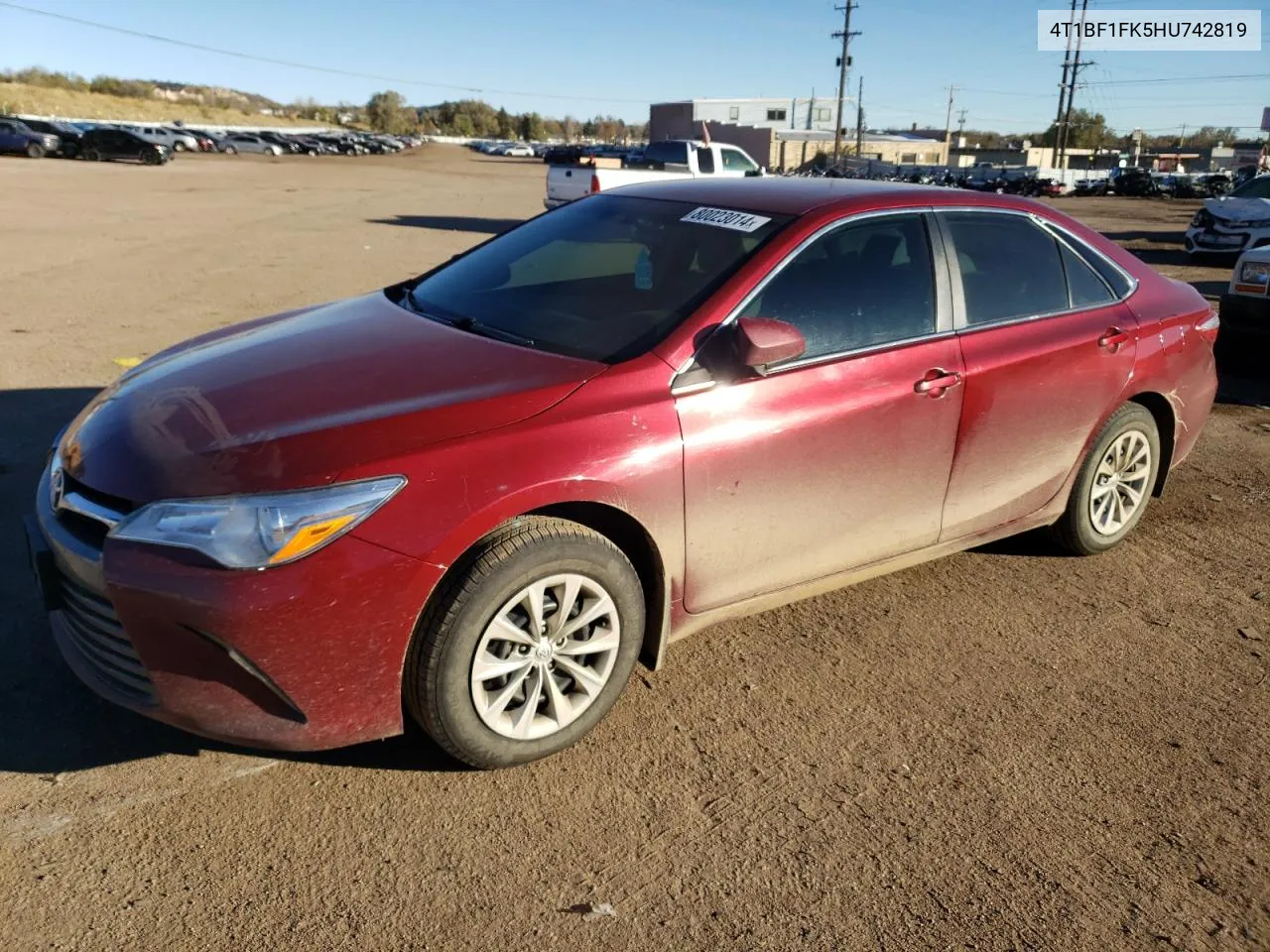 2017 Toyota Camry Le VIN: 4T1BF1FK5HU742819 Lot: 80023014