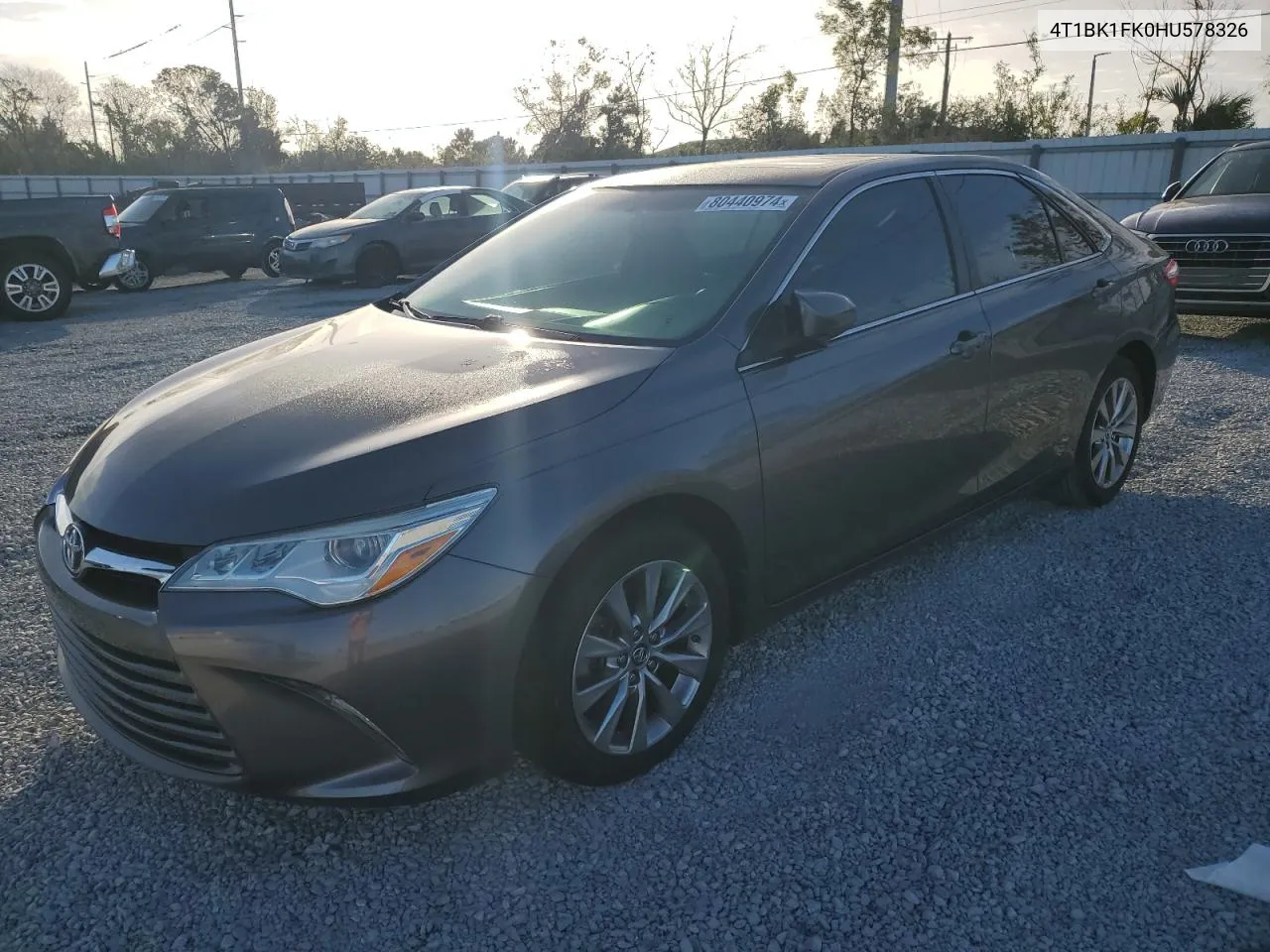 2017 Toyota Camry Xse VIN: 4T1BK1FK0HU578326 Lot: 80440974