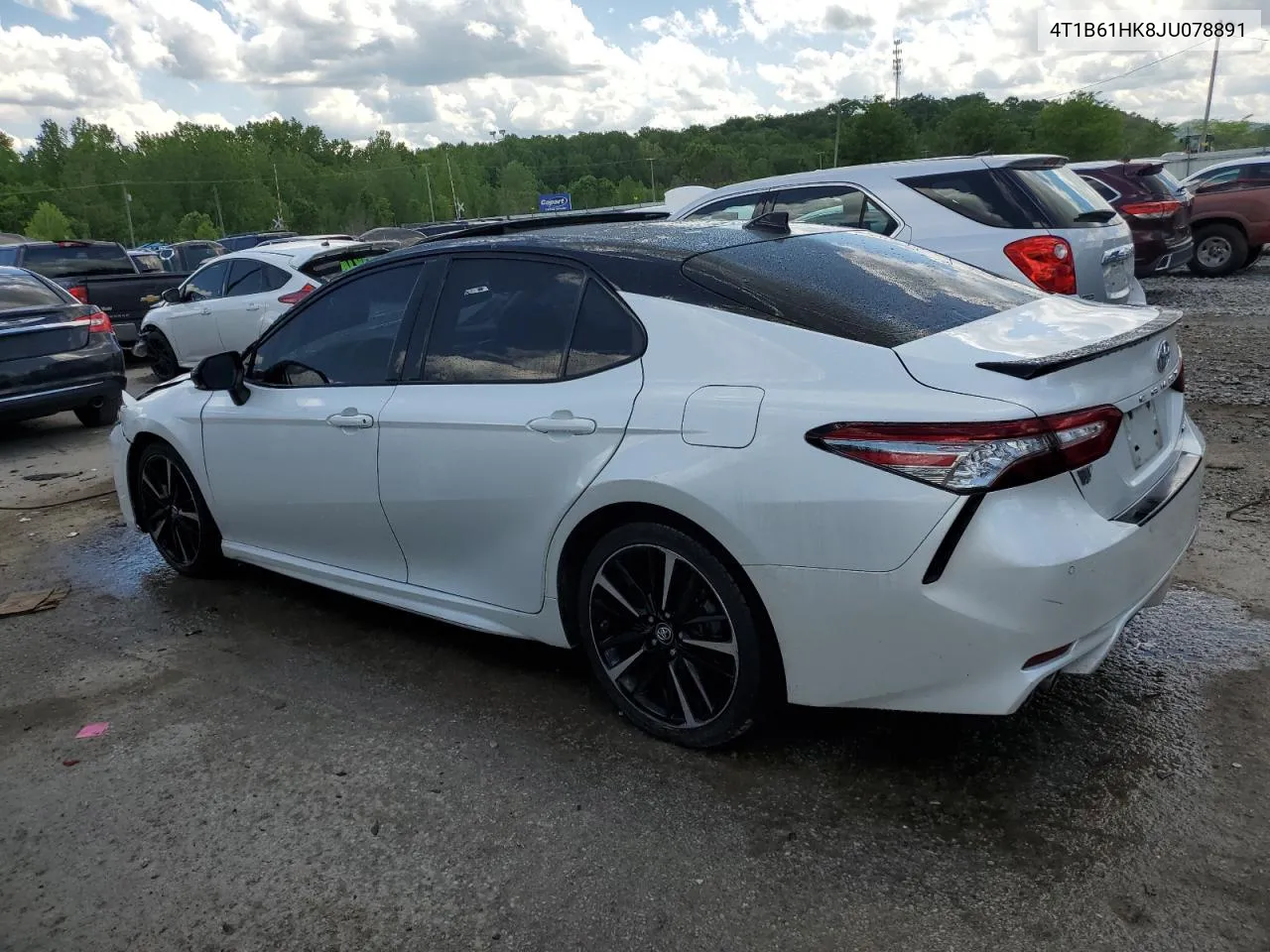 2018 Toyota Camry Xse VIN: 4T1B61HK8JU078891 Lot: 52716944