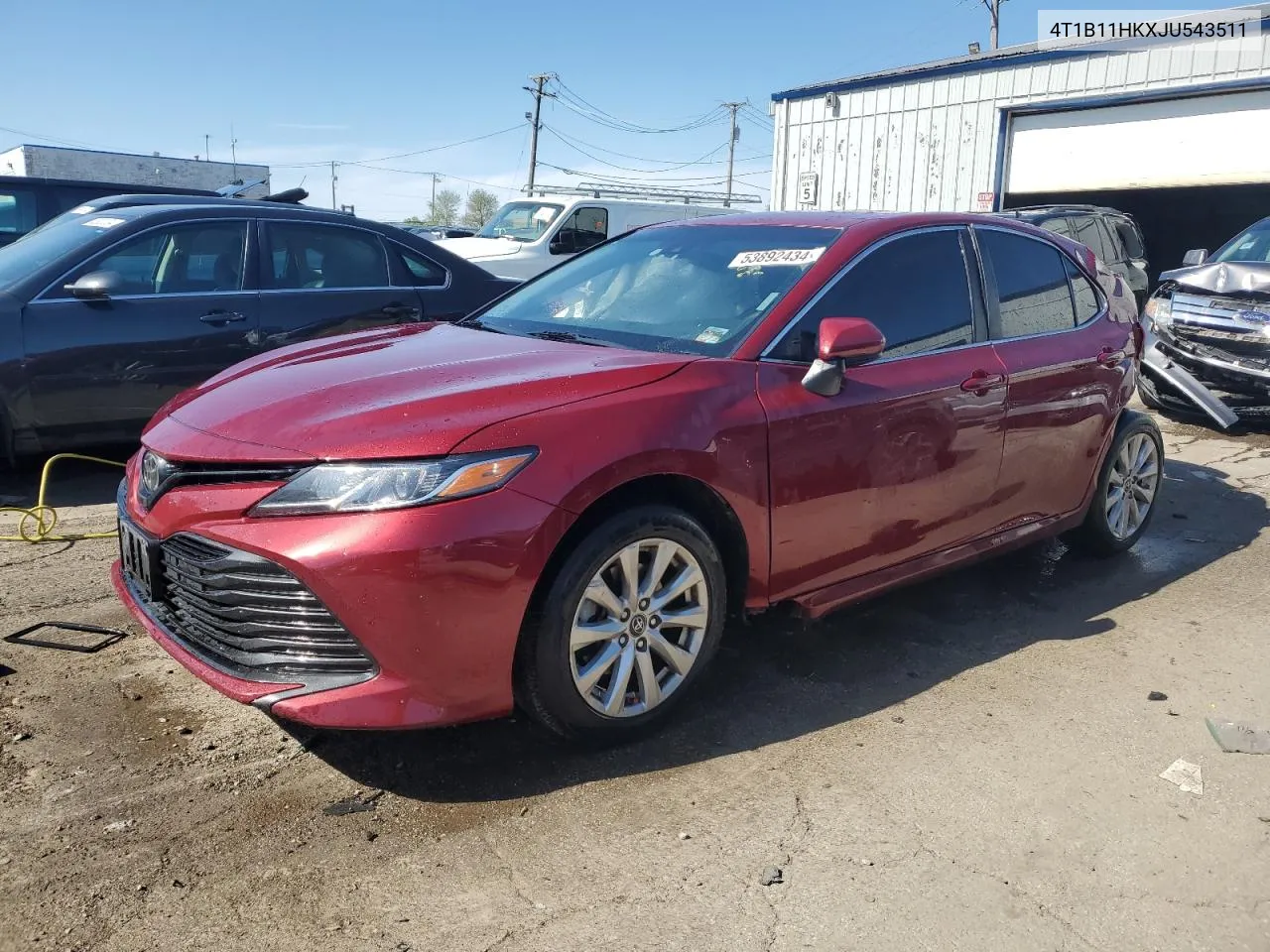 2018 Toyota Camry L VIN: 4T1B11HKXJU543511 Lot: 53892434