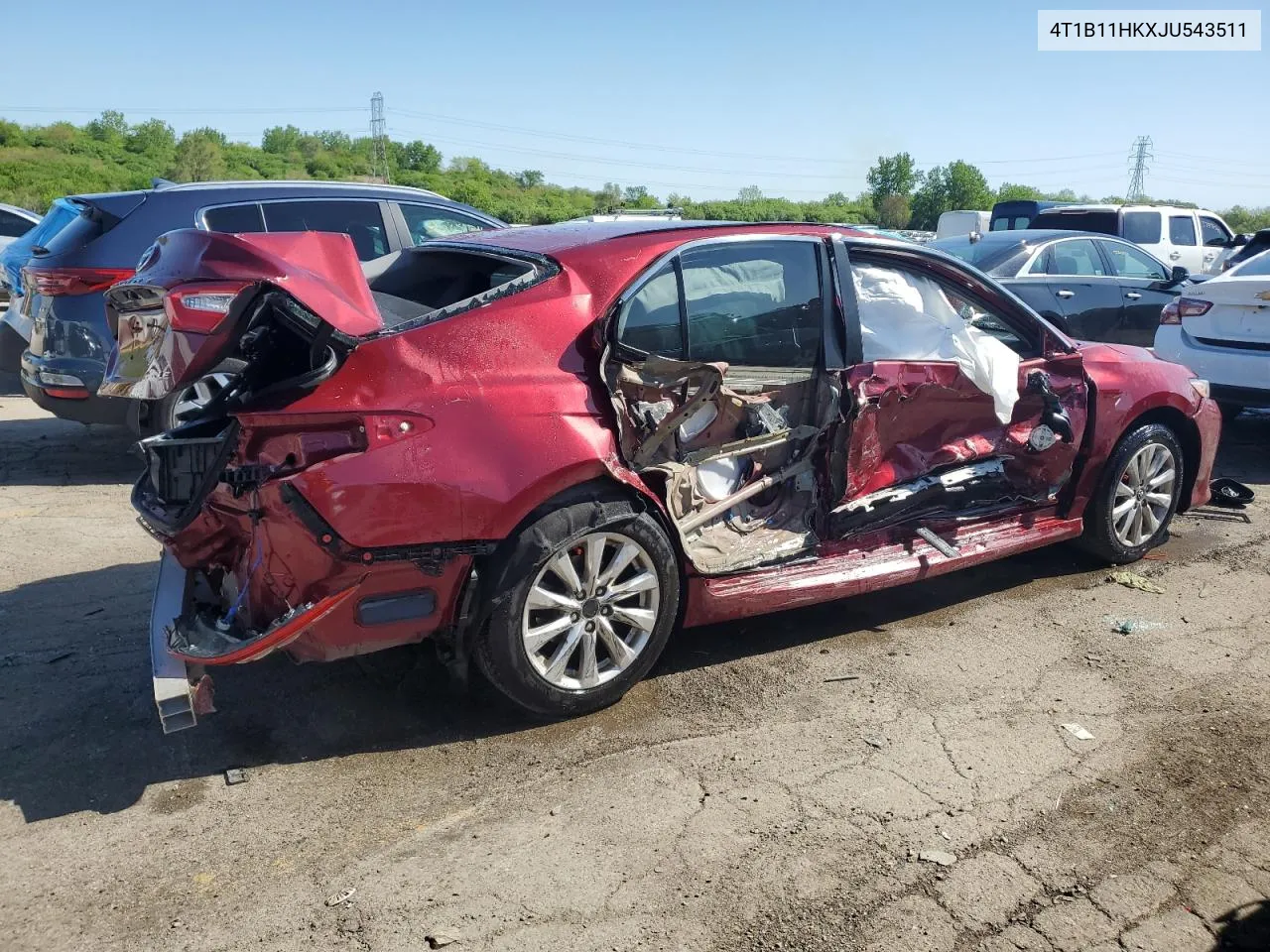 4T1B11HKXJU543511 2018 Toyota Camry L