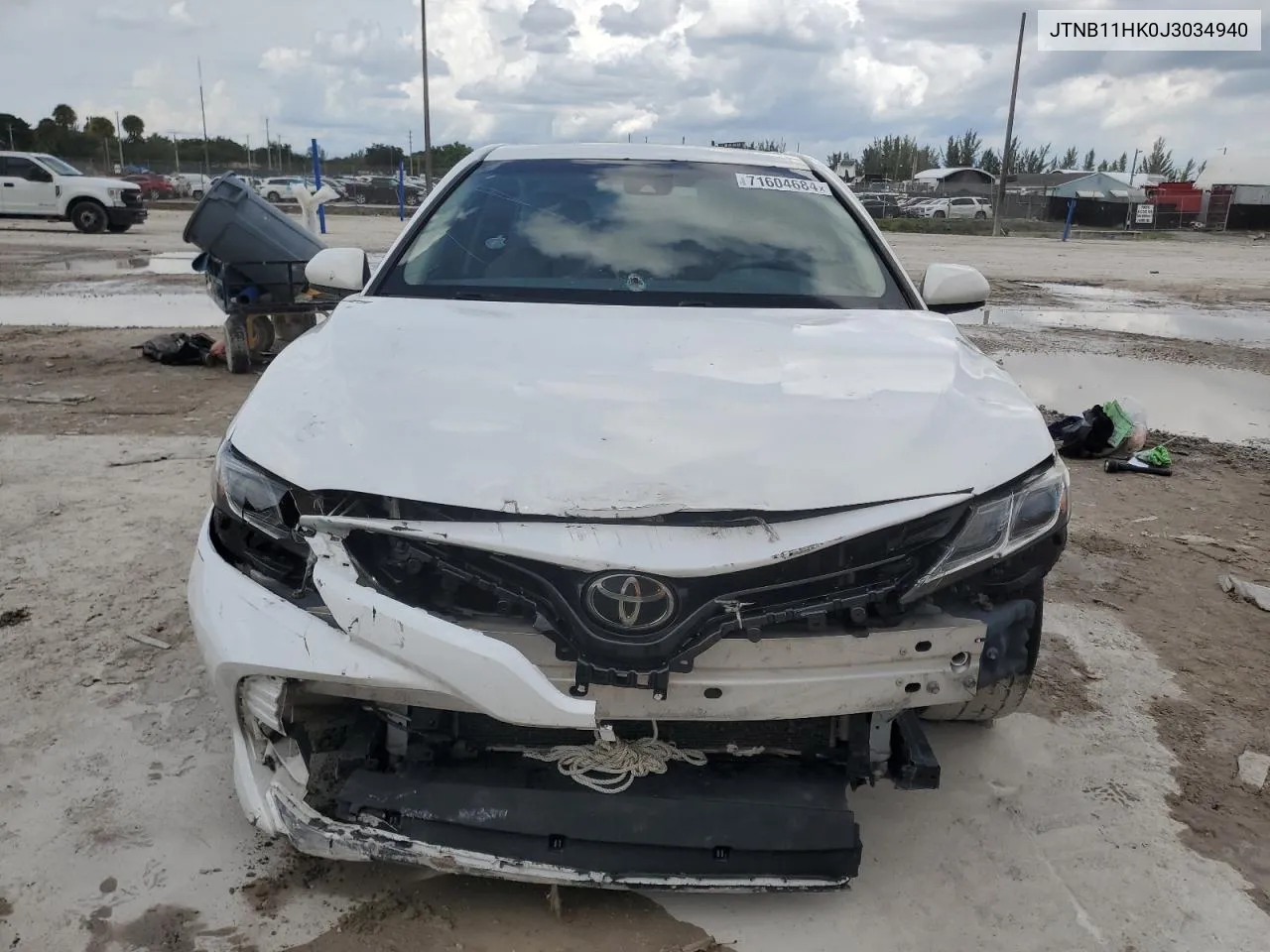 2018 Toyota Camry L VIN: JTNB11HK0J3034940 Lot: 71604684