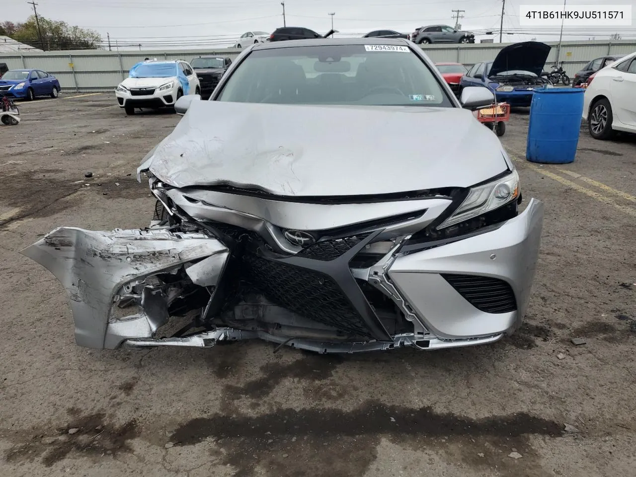 2018 Toyota Camry Xse VIN: 4T1B61HK9JU511571 Lot: 72943974