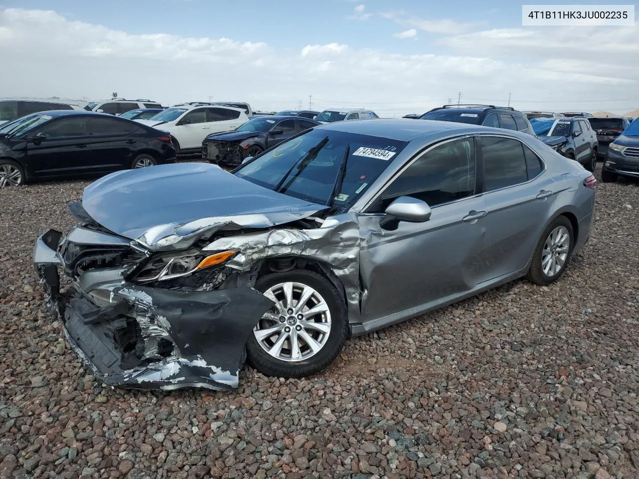 2018 Toyota Camry L VIN: 4T1B11HK3JU002235 Lot: 74794594