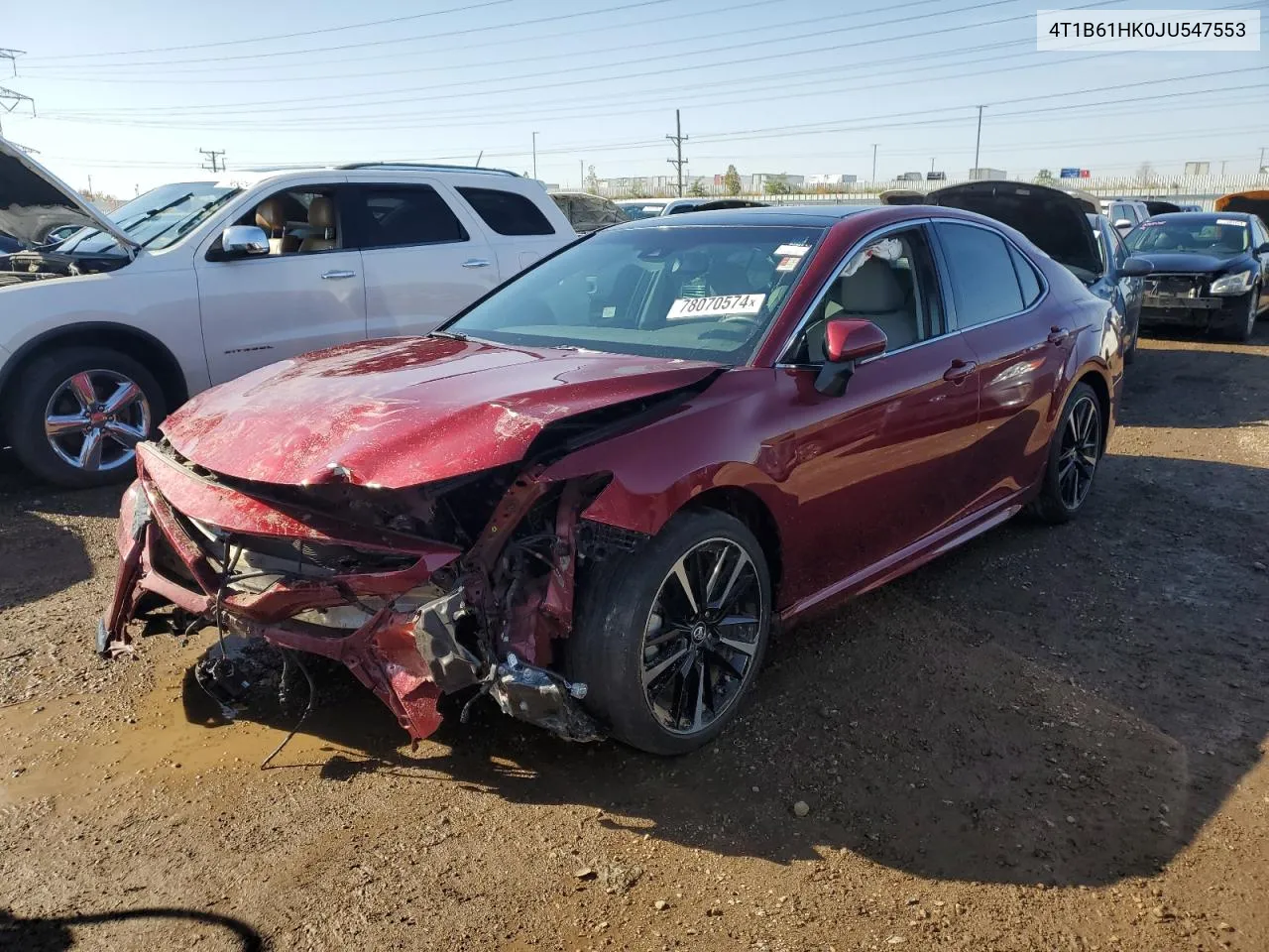 2018 Toyota Camry Xse VIN: 4T1B61HK0JU547553 Lot: 78070574