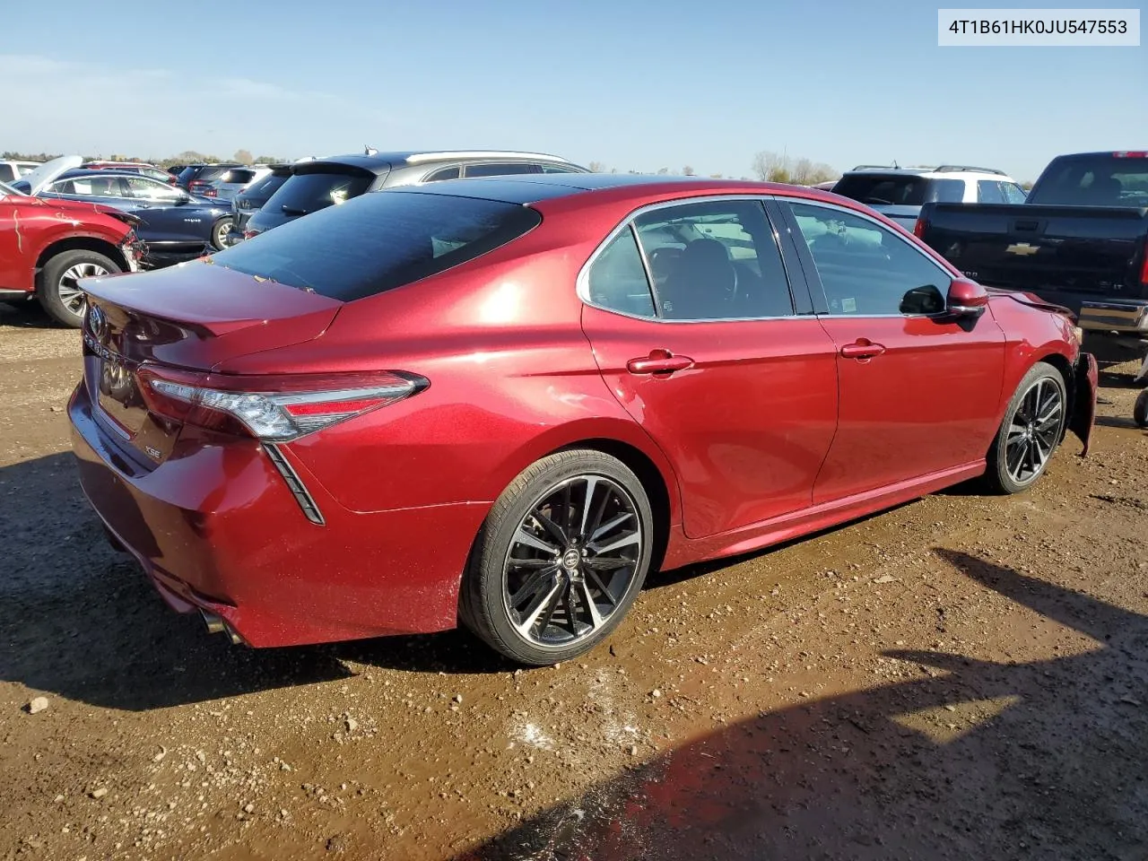 2018 Toyota Camry Xse VIN: 4T1B61HK0JU547553 Lot: 78070574