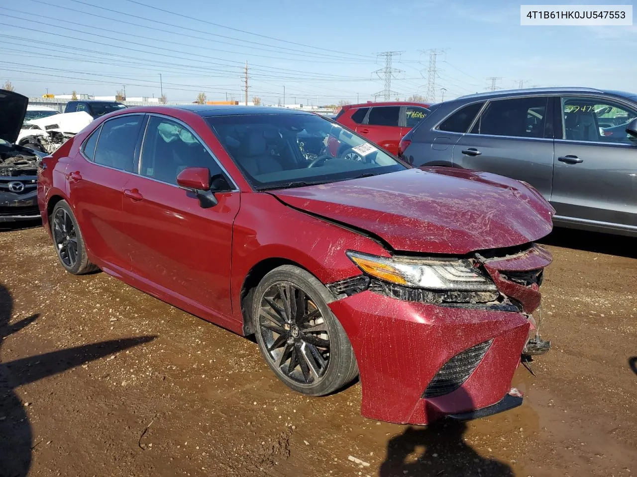 2018 Toyota Camry Xse VIN: 4T1B61HK0JU547553 Lot: 78070574