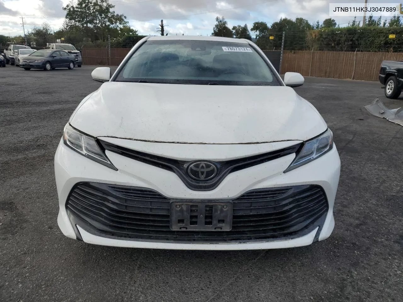 2018 Toyota Camry L VIN: JTNB11HK3J3047889 Lot: 78073124