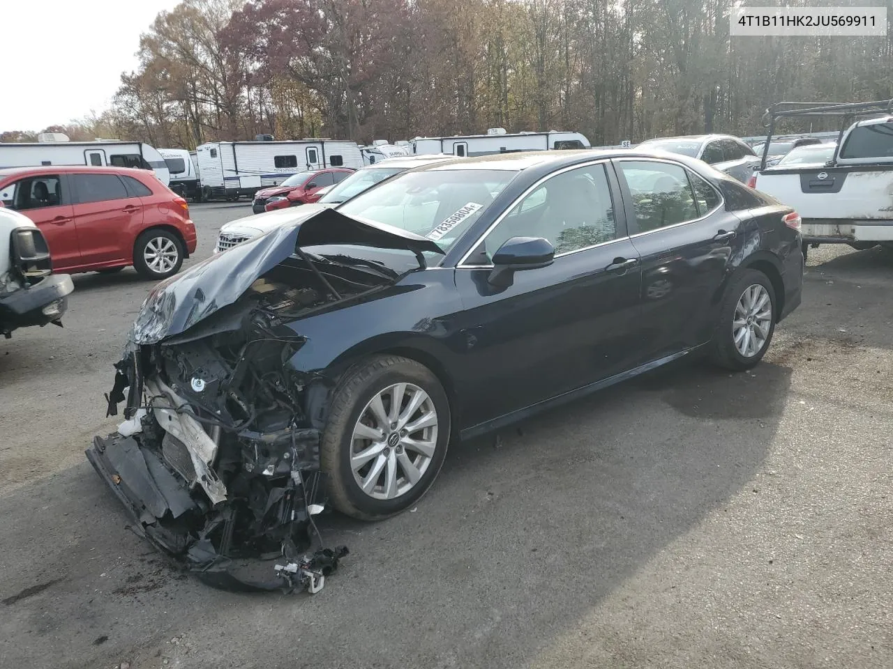 4T1B11HK2JU569911 2018 Toyota Camry L