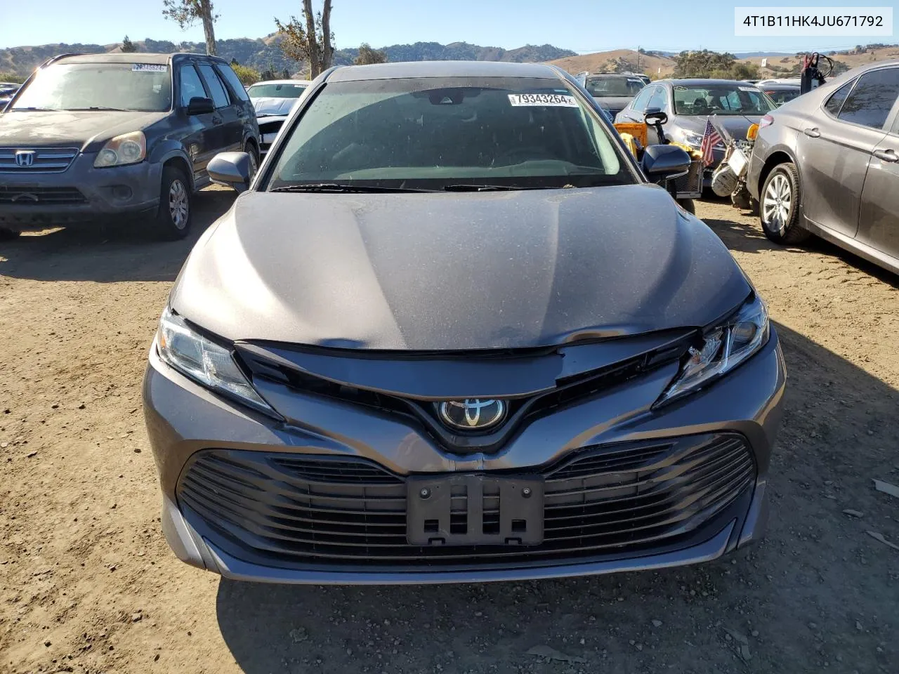 2018 Toyota Camry L VIN: 4T1B11HK4JU671792 Lot: 79343264