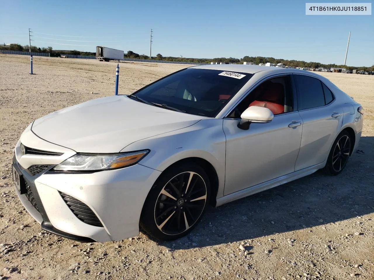 2018 Toyota Camry Xse VIN: 4T1B61HK0JU118851 Lot: 79460144