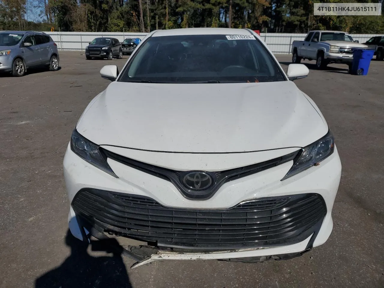 2018 Toyota Camry L VIN: 4T1B11HK4JU615111 Lot: 80116224