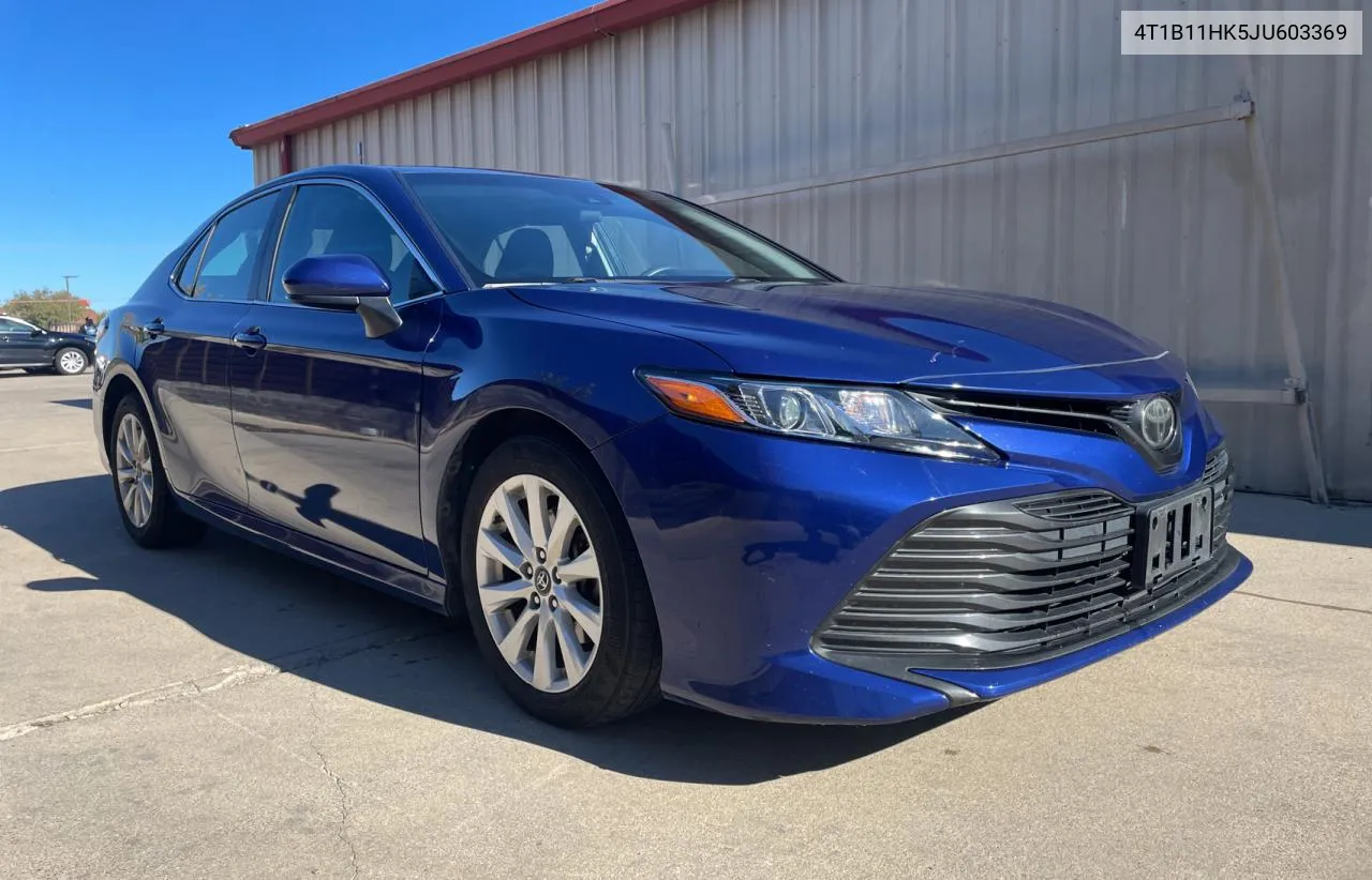 2018 Toyota Camry L VIN: 4T1B11HK5JU603369 Lot: 81932364