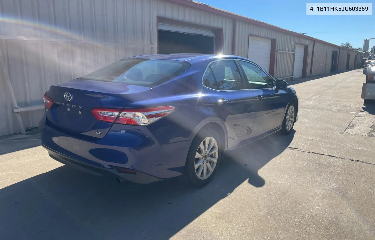 2018 Toyota Camry L VIN: 4T1B11HK5JU603369 Lot: 81932364