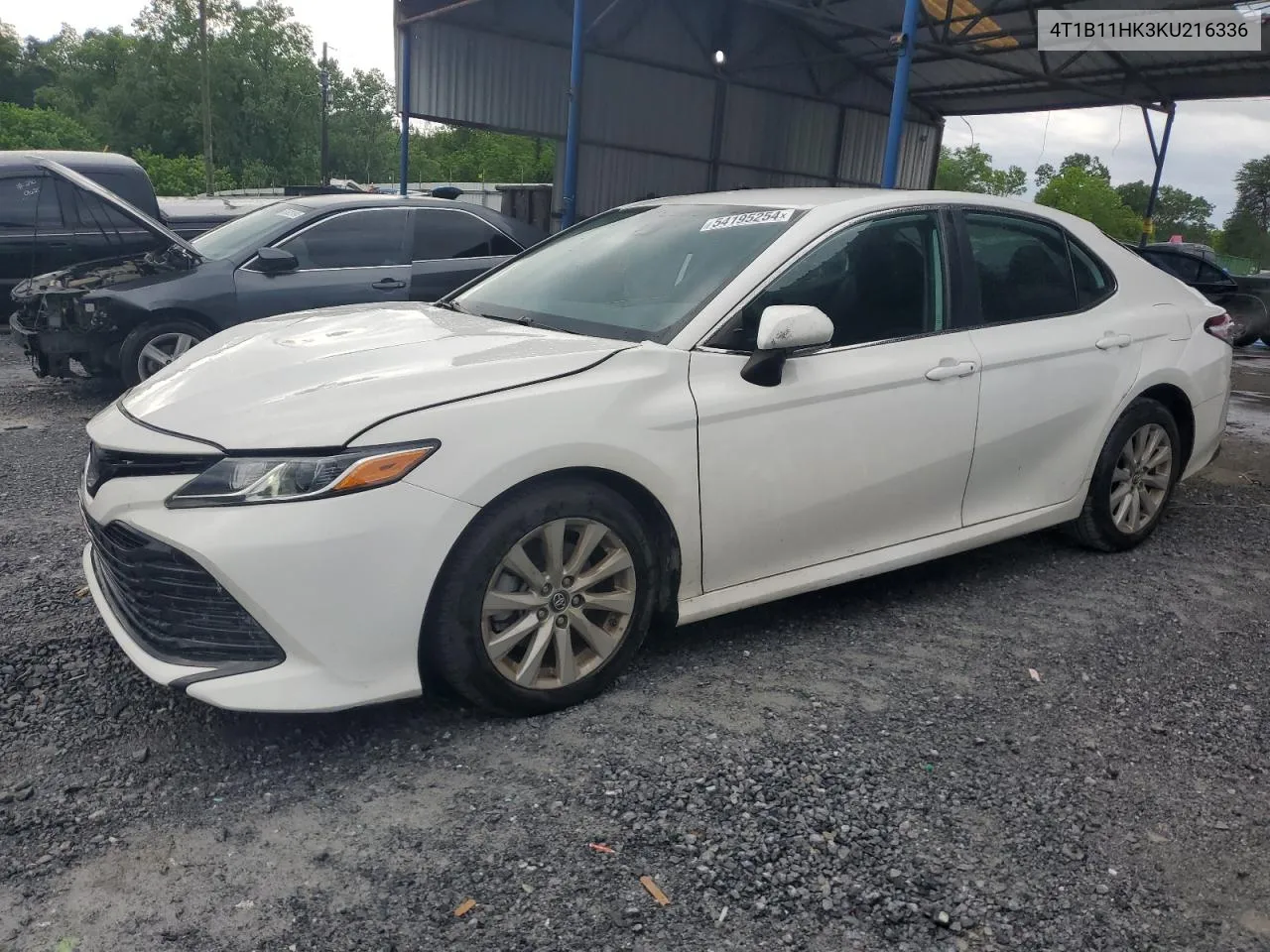 2019 Toyota Camry L VIN: 4T1B11HK3KU216336 Lot: 54195254