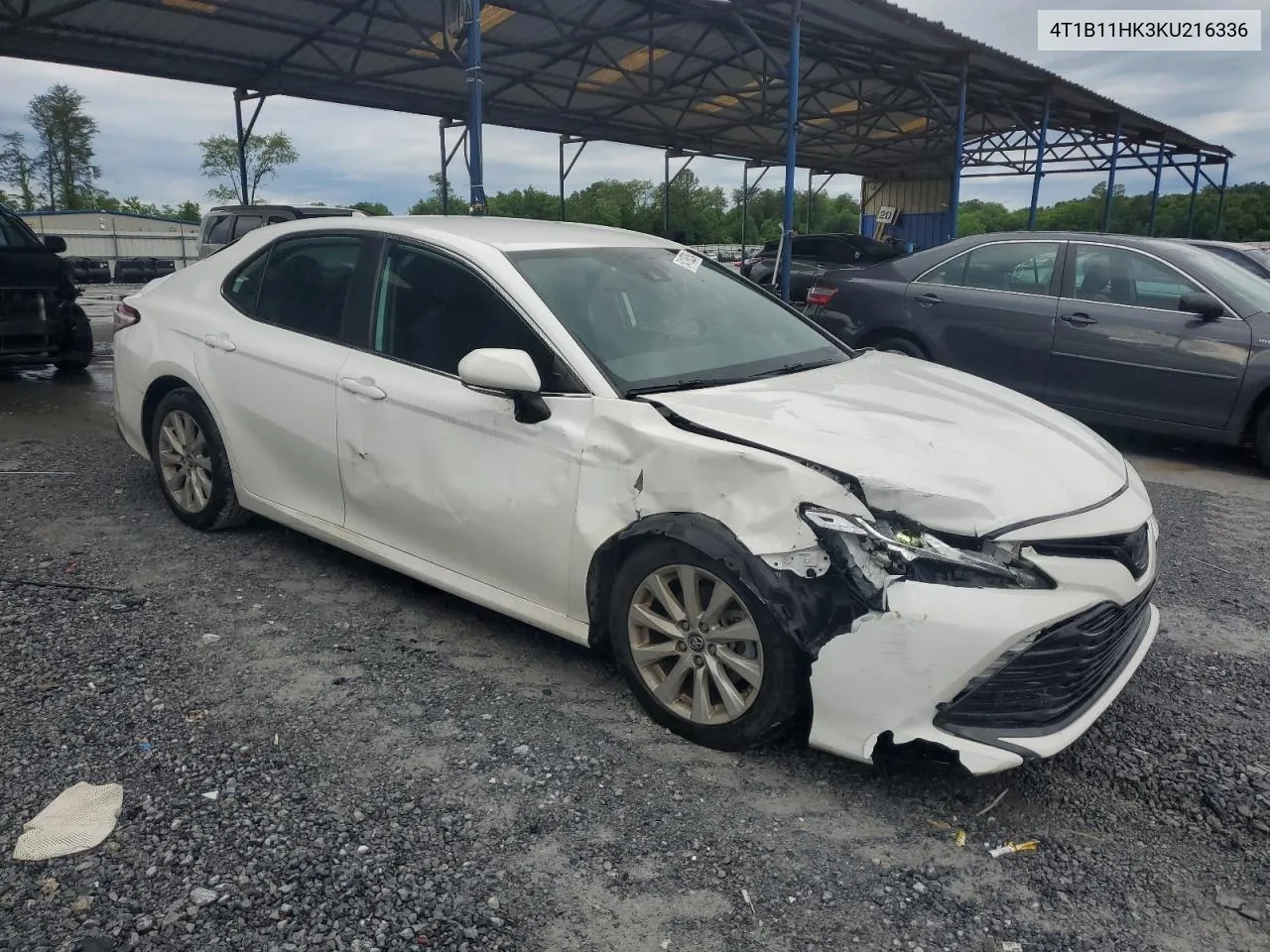 2019 Toyota Camry L VIN: 4T1B11HK3KU216336 Lot: 54195254