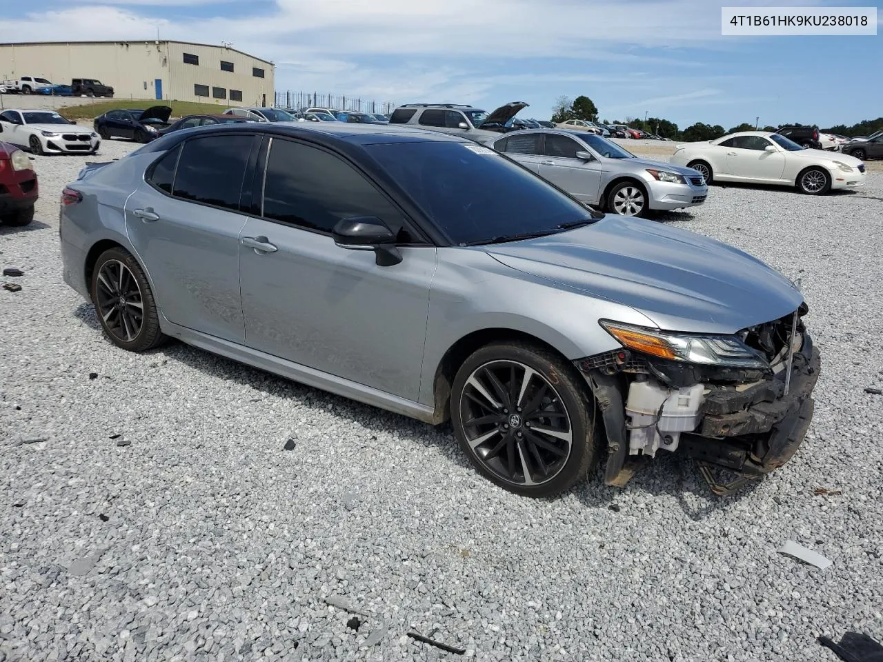 4T1B61HK9KU238018 2019 Toyota Camry Xse