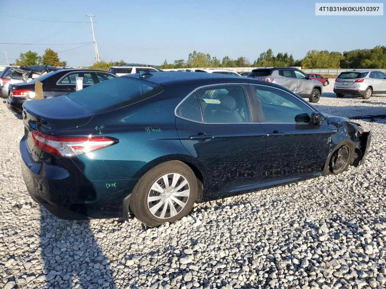 2019 Toyota Camry Le VIN: 4T1B31HK0KU510397 Lot: 70452594