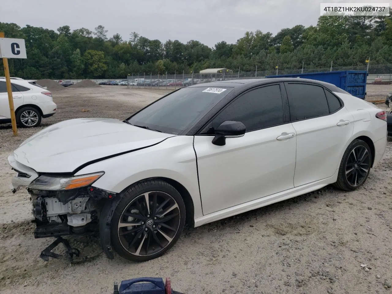 2019 Toyota Camry Xse VIN: 4T1BZ1HK2KU024737 Lot: 70617514