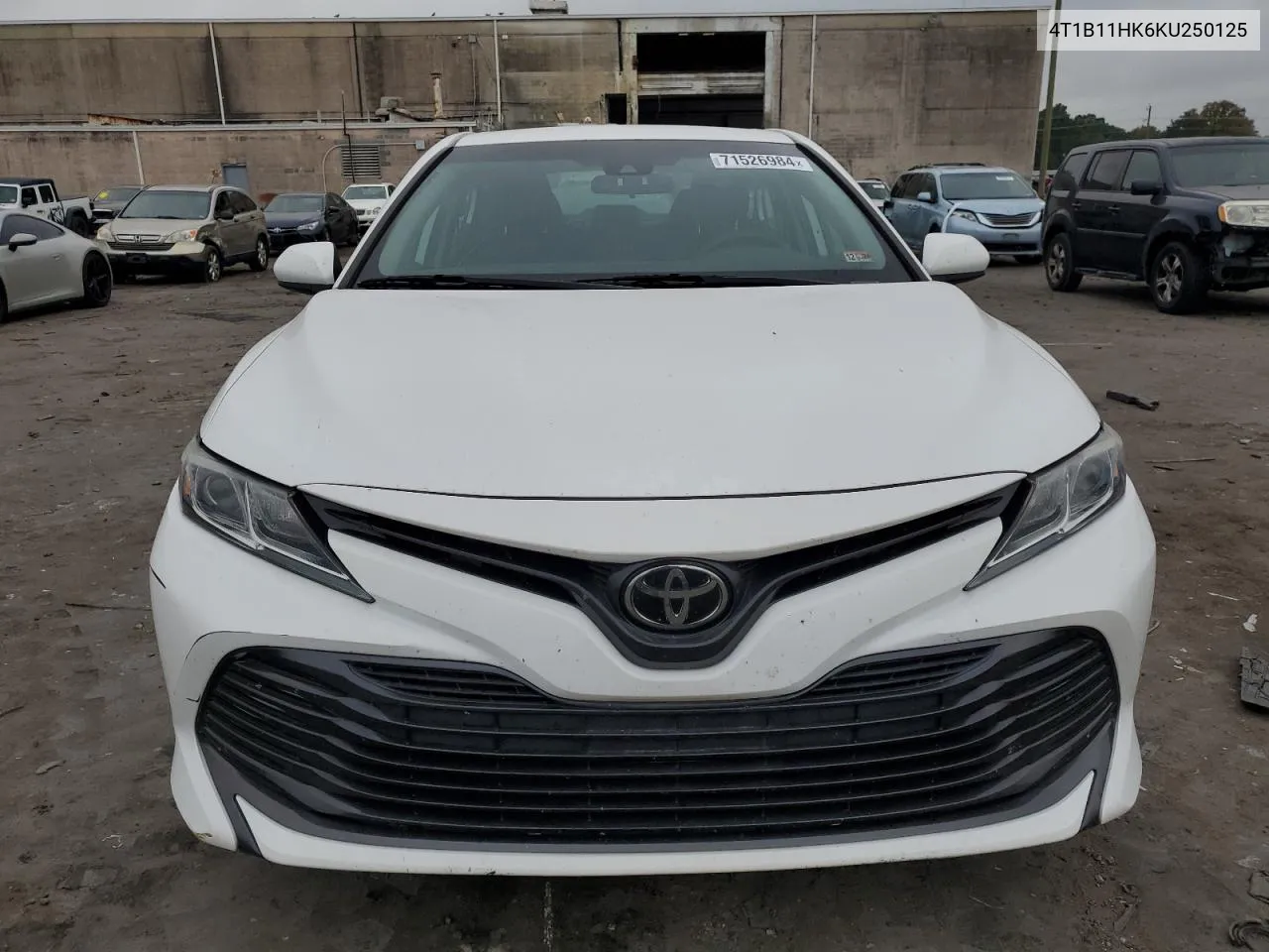 4T1B11HK6KU250125 2019 Toyota Camry L