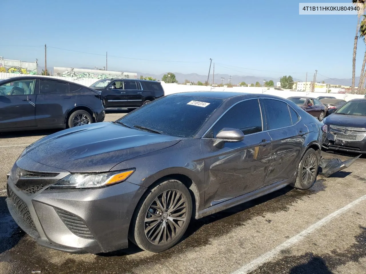 2019 Toyota Camry L VIN: 4T1B11HK0KU804940 Lot: 72181314