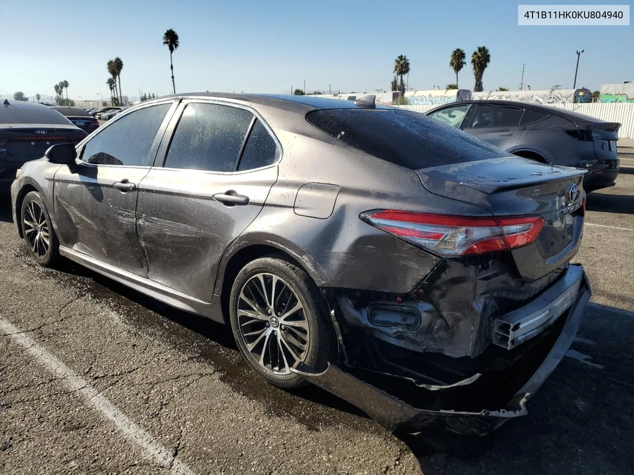 2019 Toyota Camry L VIN: 4T1B11HK0KU804940 Lot: 72181314