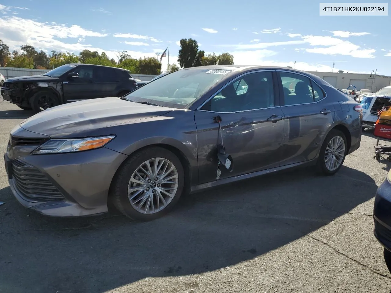 2019 Toyota Camry Xse VIN: 4T1BZ1HK2KU022194 Lot: 72269734