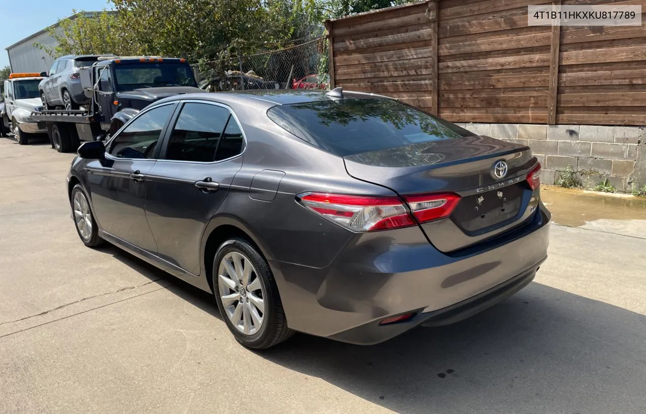 4T1B11HKXKU817789 2019 Toyota Camry L