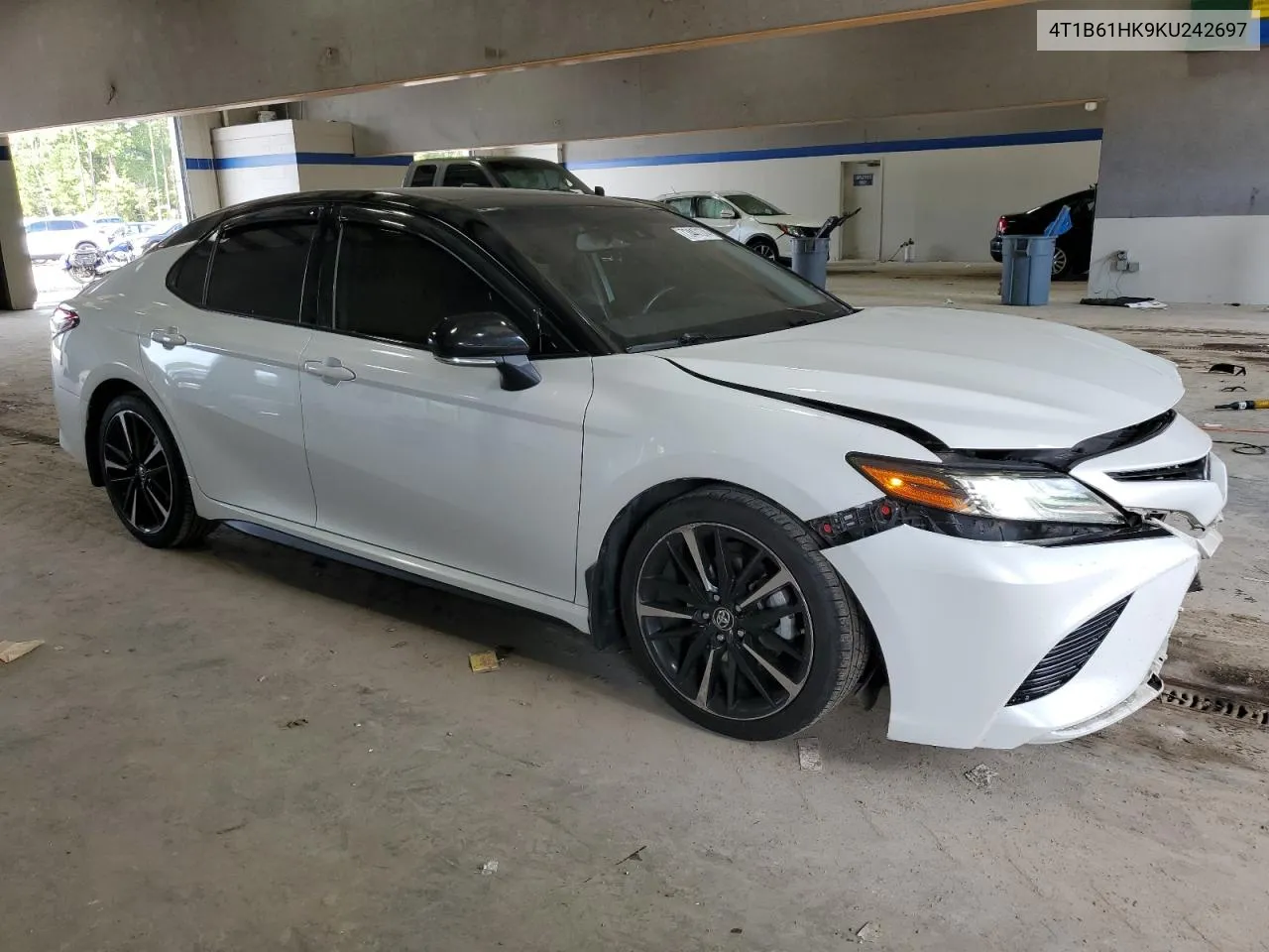 2019 Toyota Camry Xse VIN: 4T1B61HK9KU242697 Lot: 72447274