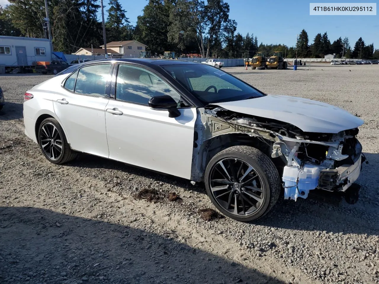 2019 Toyota Camry Xse VIN: 4T1B61HK0KU295112 Lot: 72808104