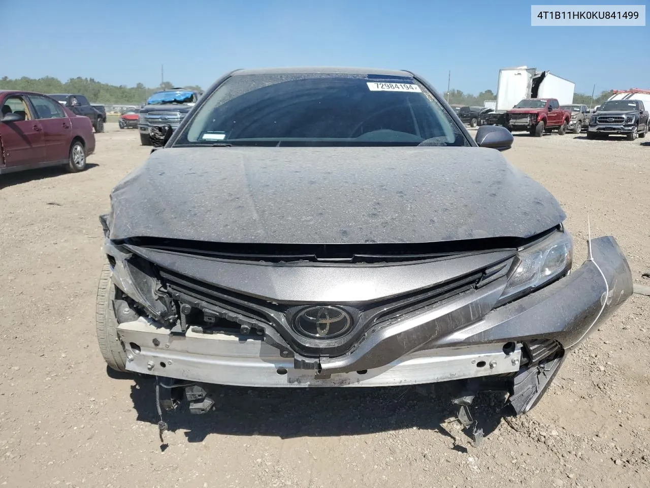 2019 Toyota Camry L VIN: 4T1B11HK0KU841499 Lot: 72984194