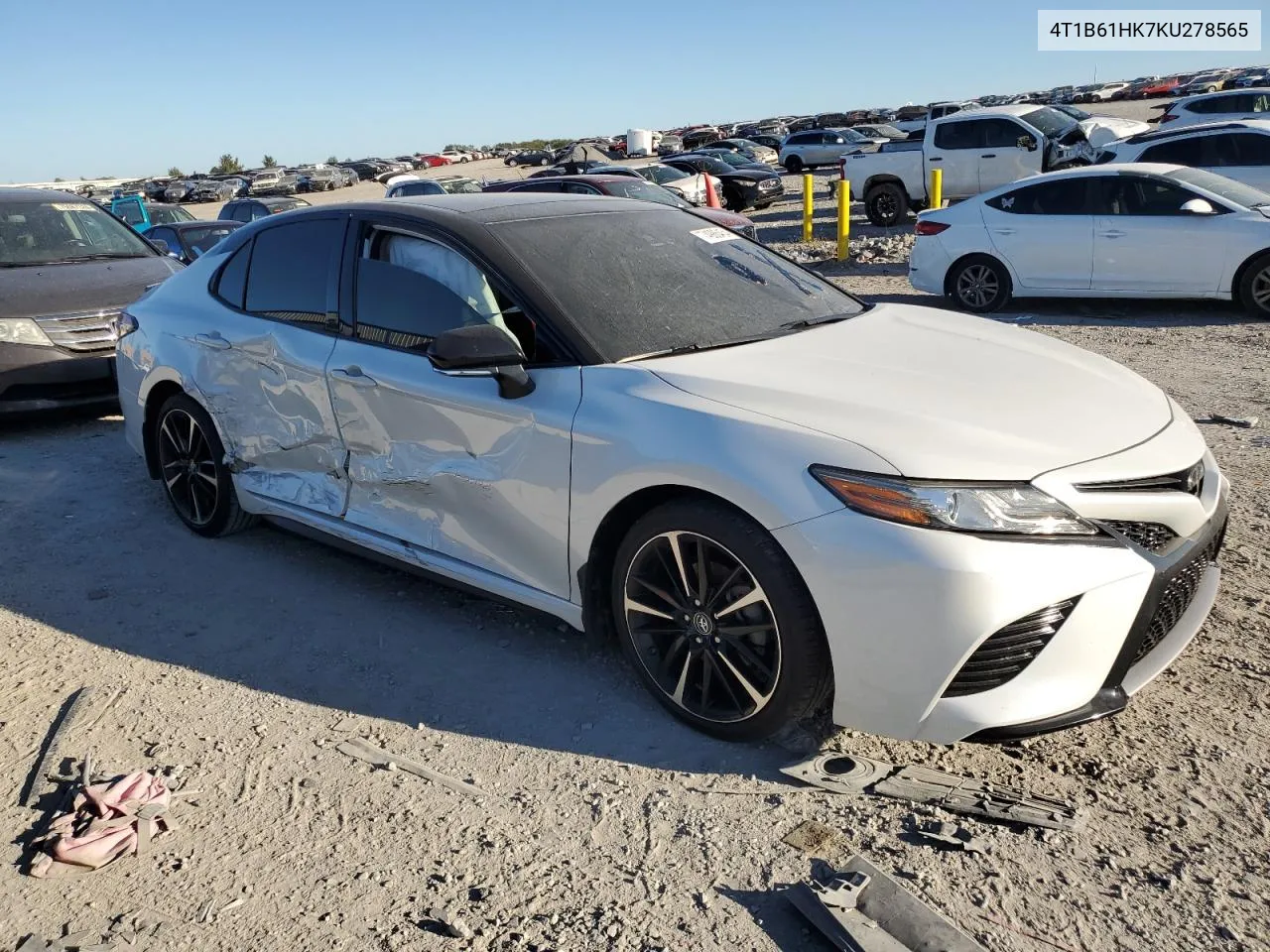 2019 Toyota Camry Xse VIN: 4T1B61HK7KU278565 Lot: 74986454