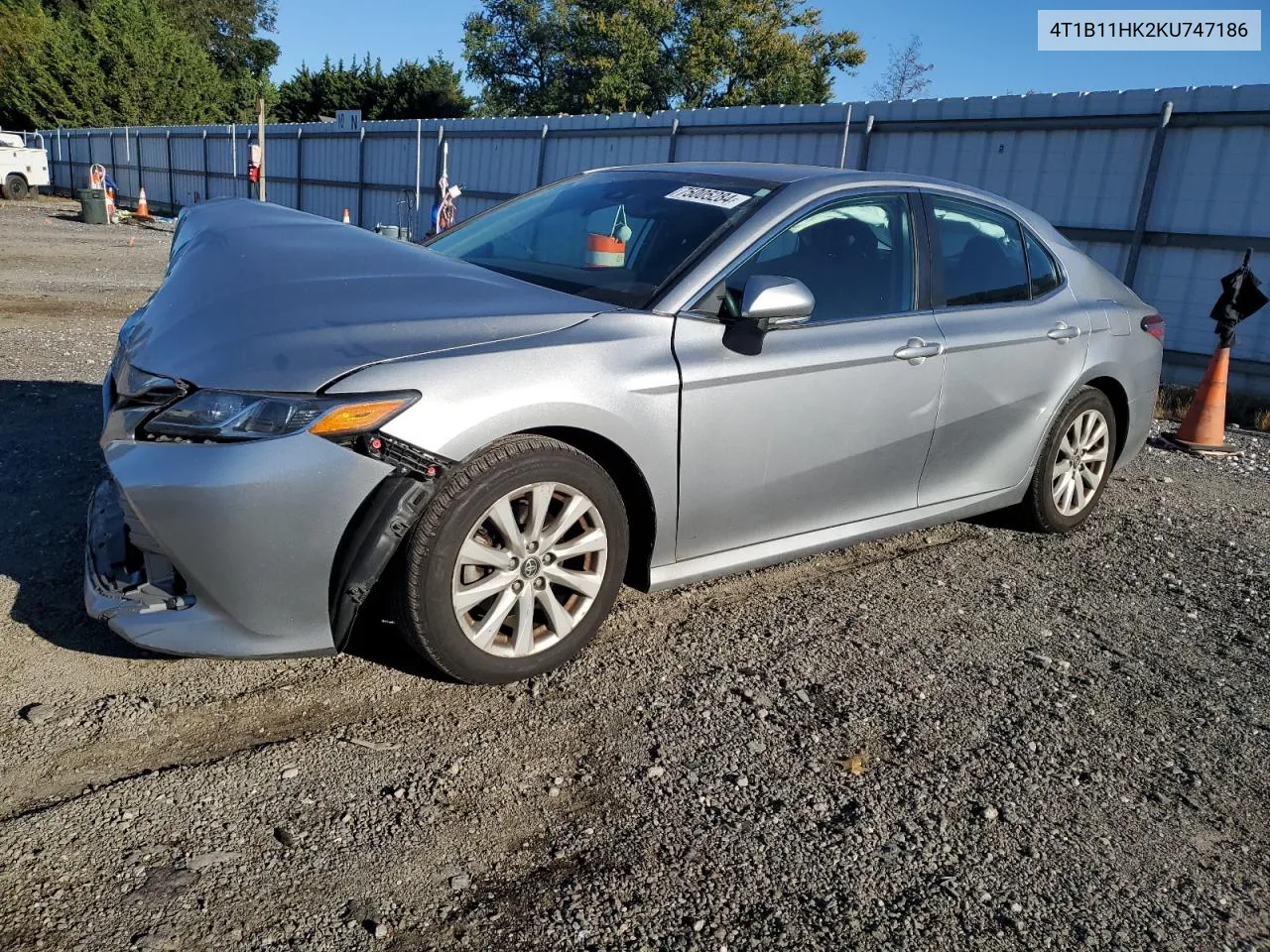 2019 Toyota Camry L VIN: 4T1B11HK2KU747186 Lot: 75005284