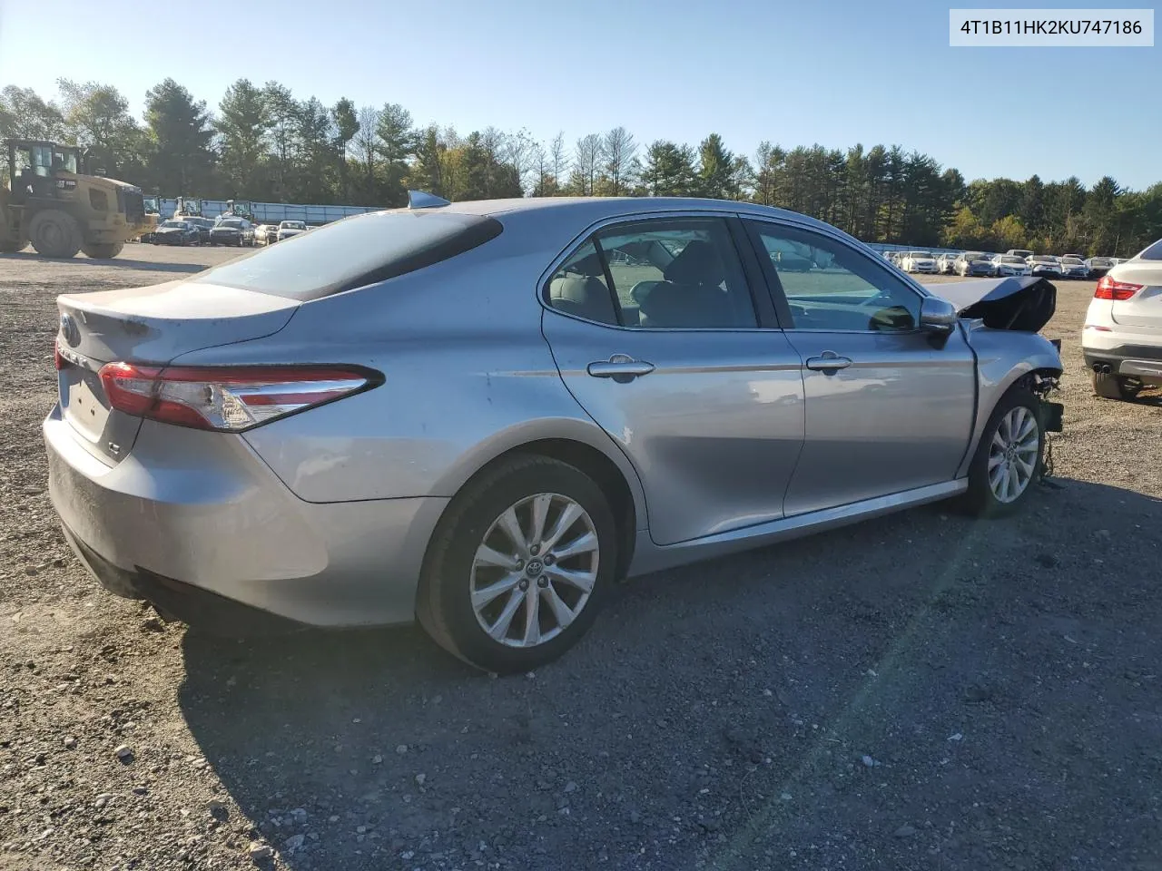 2019 Toyota Camry L VIN: 4T1B11HK2KU747186 Lot: 75005284