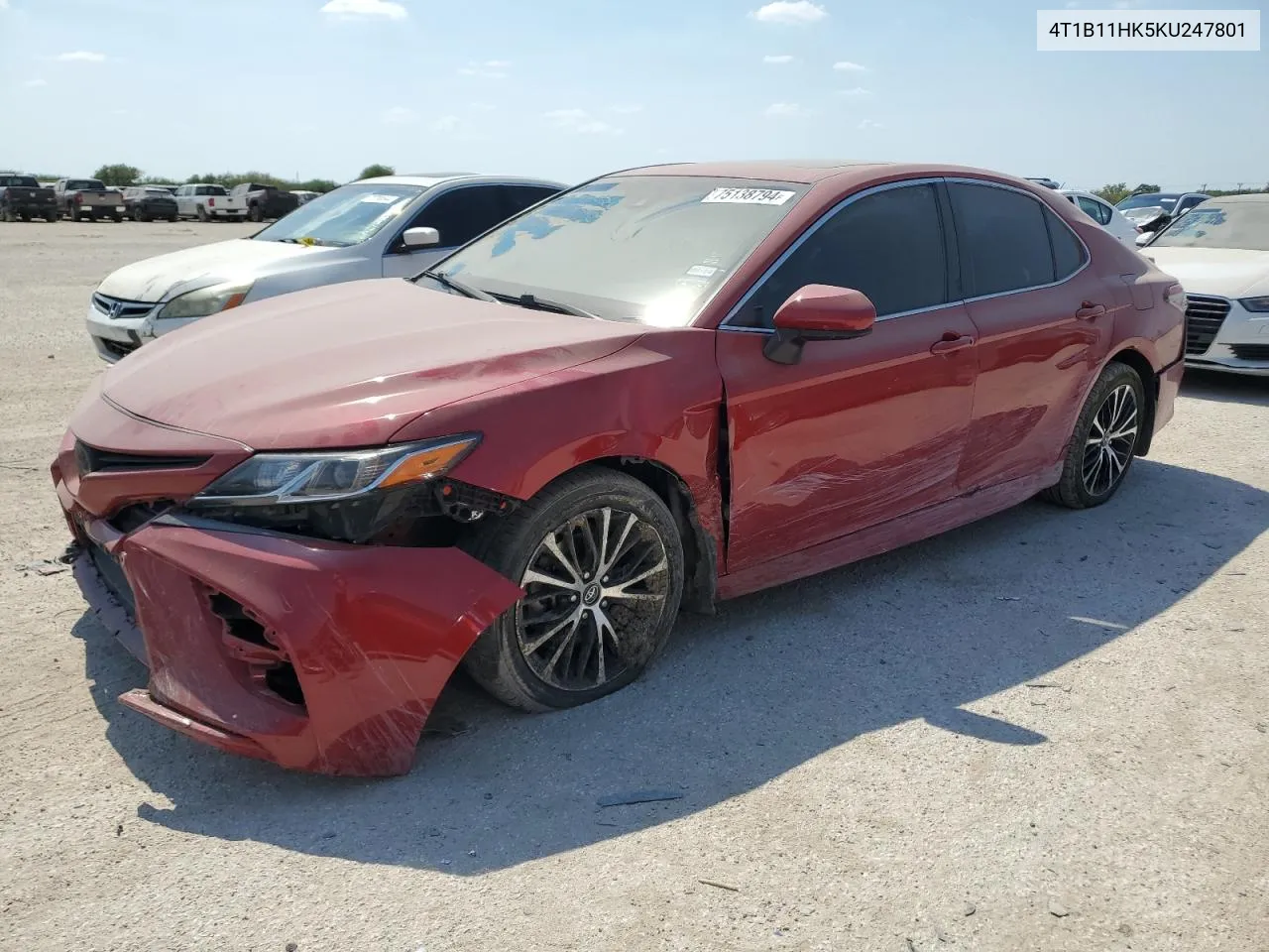 2019 Toyota Camry L VIN: 4T1B11HK5KU247801 Lot: 75138794