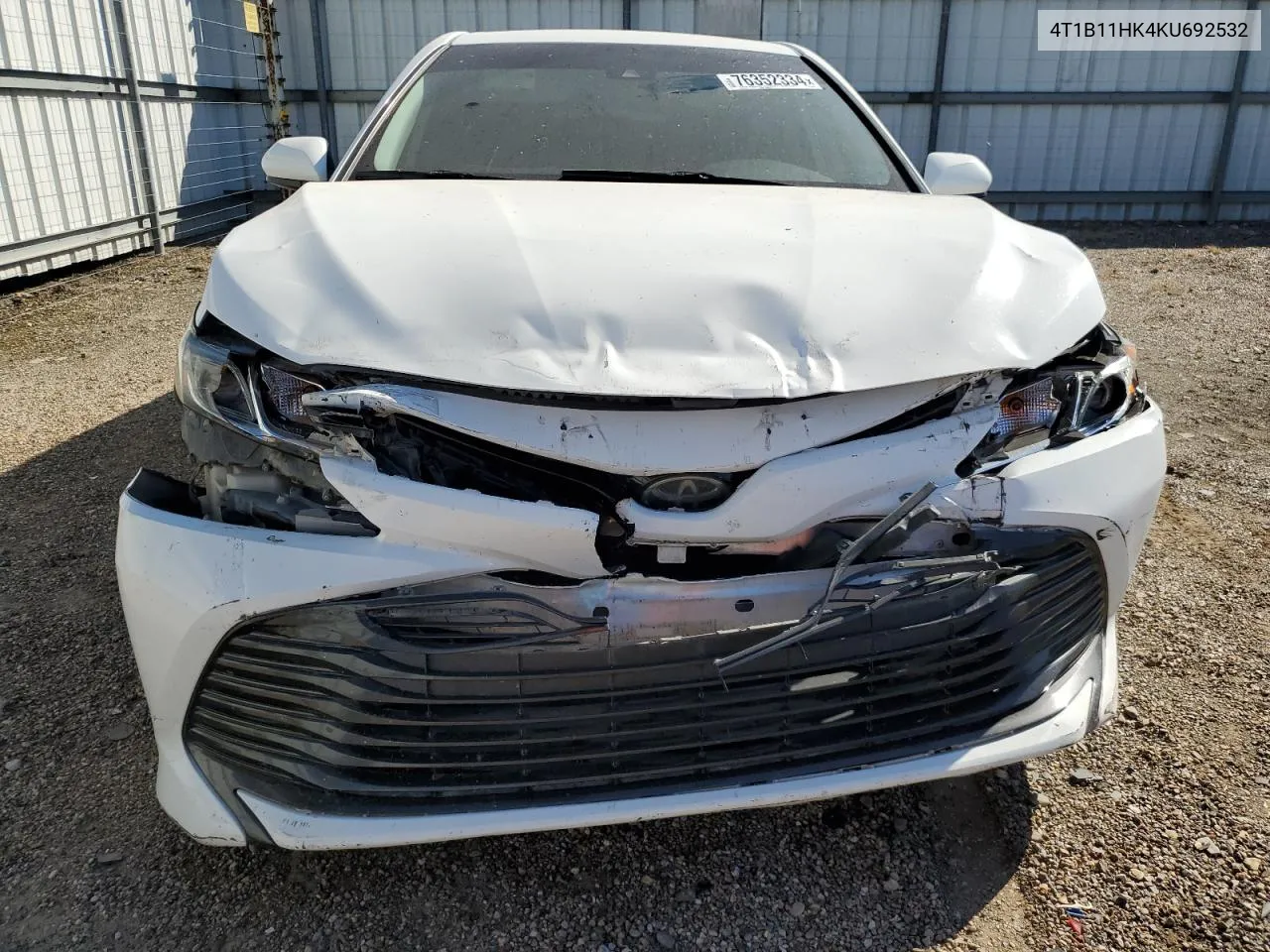 2019 Toyota Camry L VIN: 4T1B11HK4KU692532 Lot: 76352334