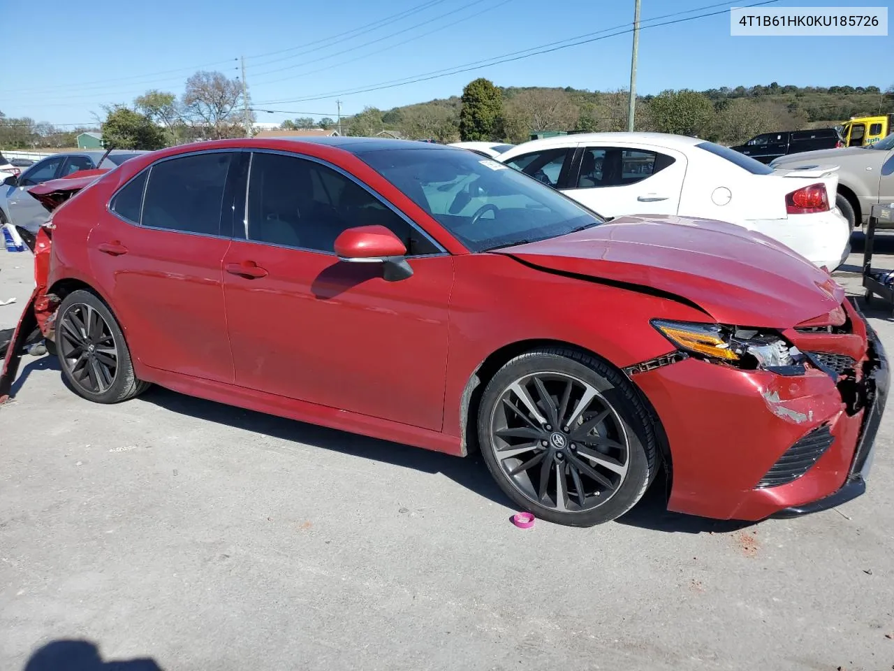 2019 Toyota Camry Xse VIN: 4T1B61HK0KU185726 Lot: 76991824