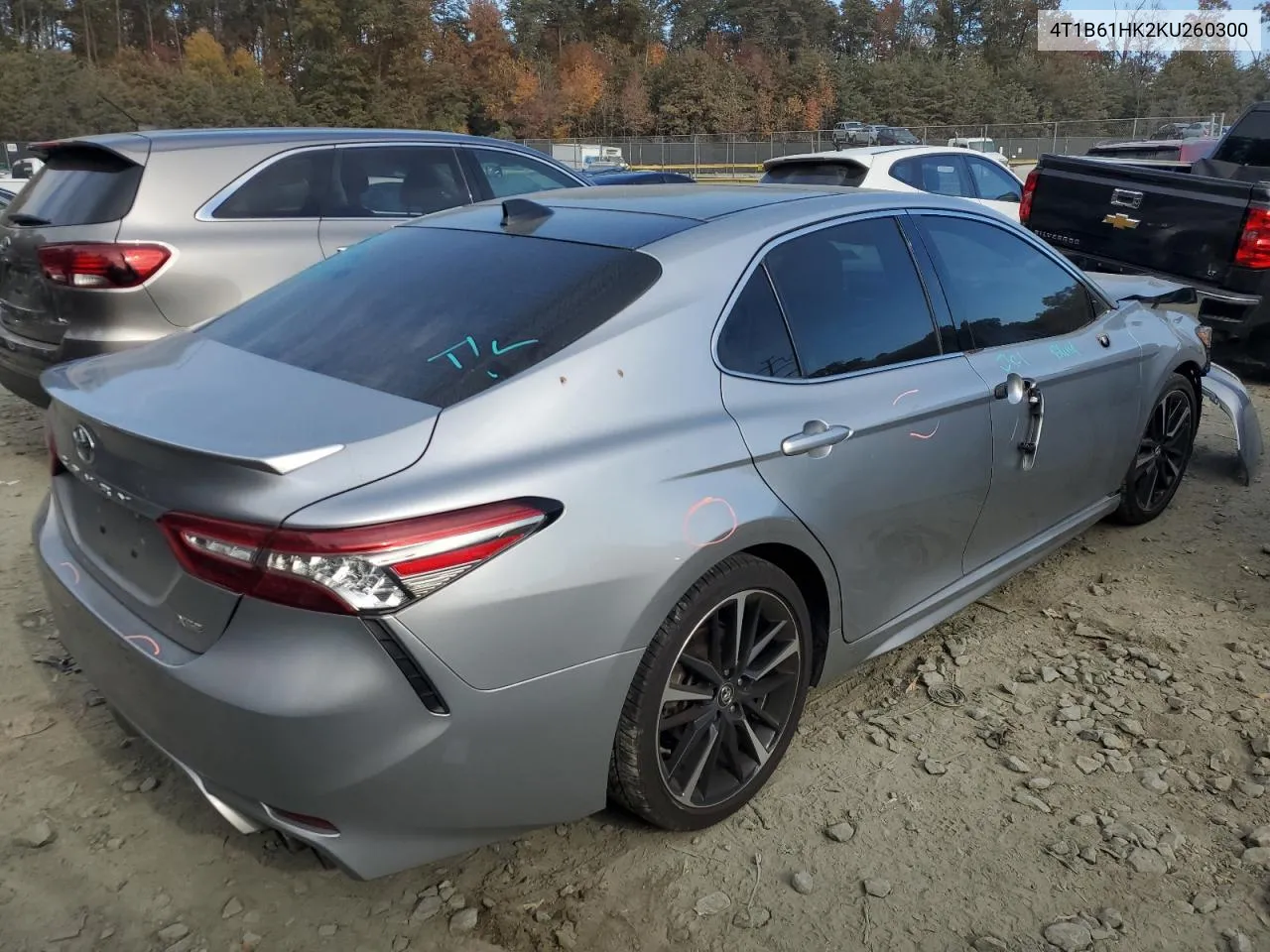 2019 Toyota Camry Xse VIN: 4T1B61HK2KU260300 Lot: 77127434