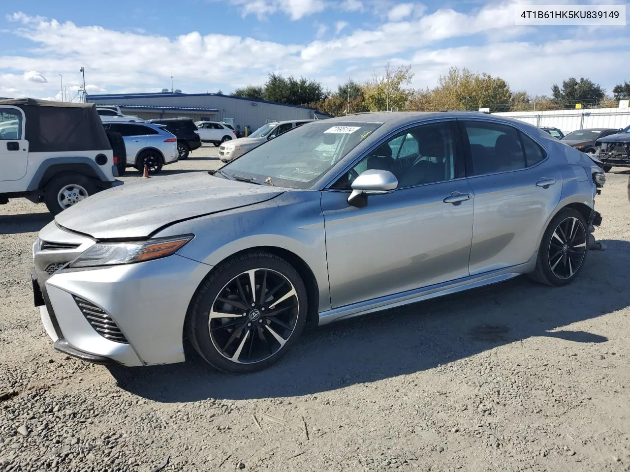 2019 Toyota Camry Xse VIN: 4T1B61HK5KU839149 Lot: 77695114