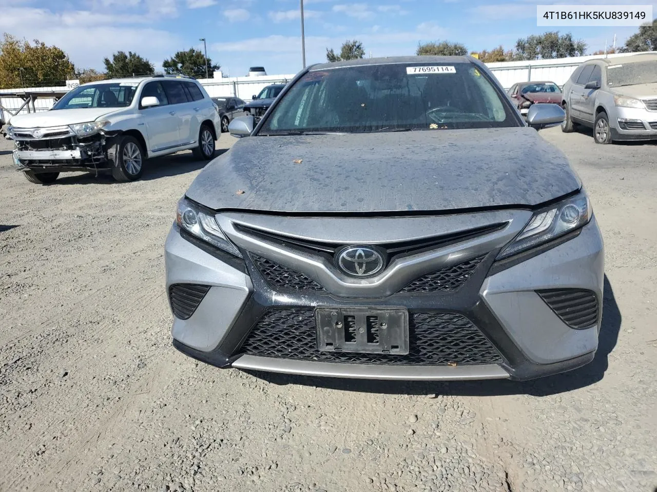 2019 Toyota Camry Xse VIN: 4T1B61HK5KU839149 Lot: 77695114