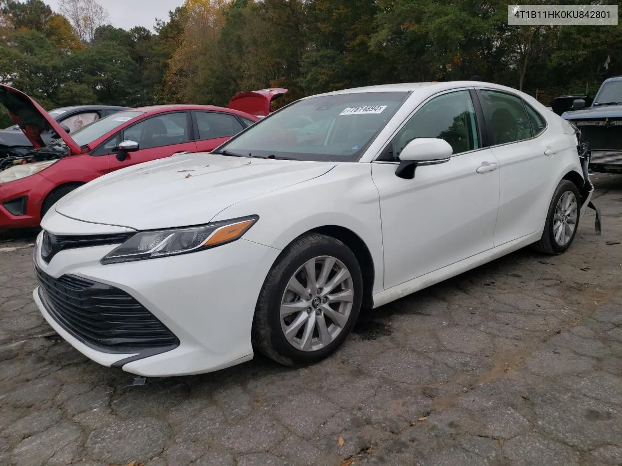 2019 Toyota Camry L VIN: 4T1B11HK0KU842801 Lot: 77814894