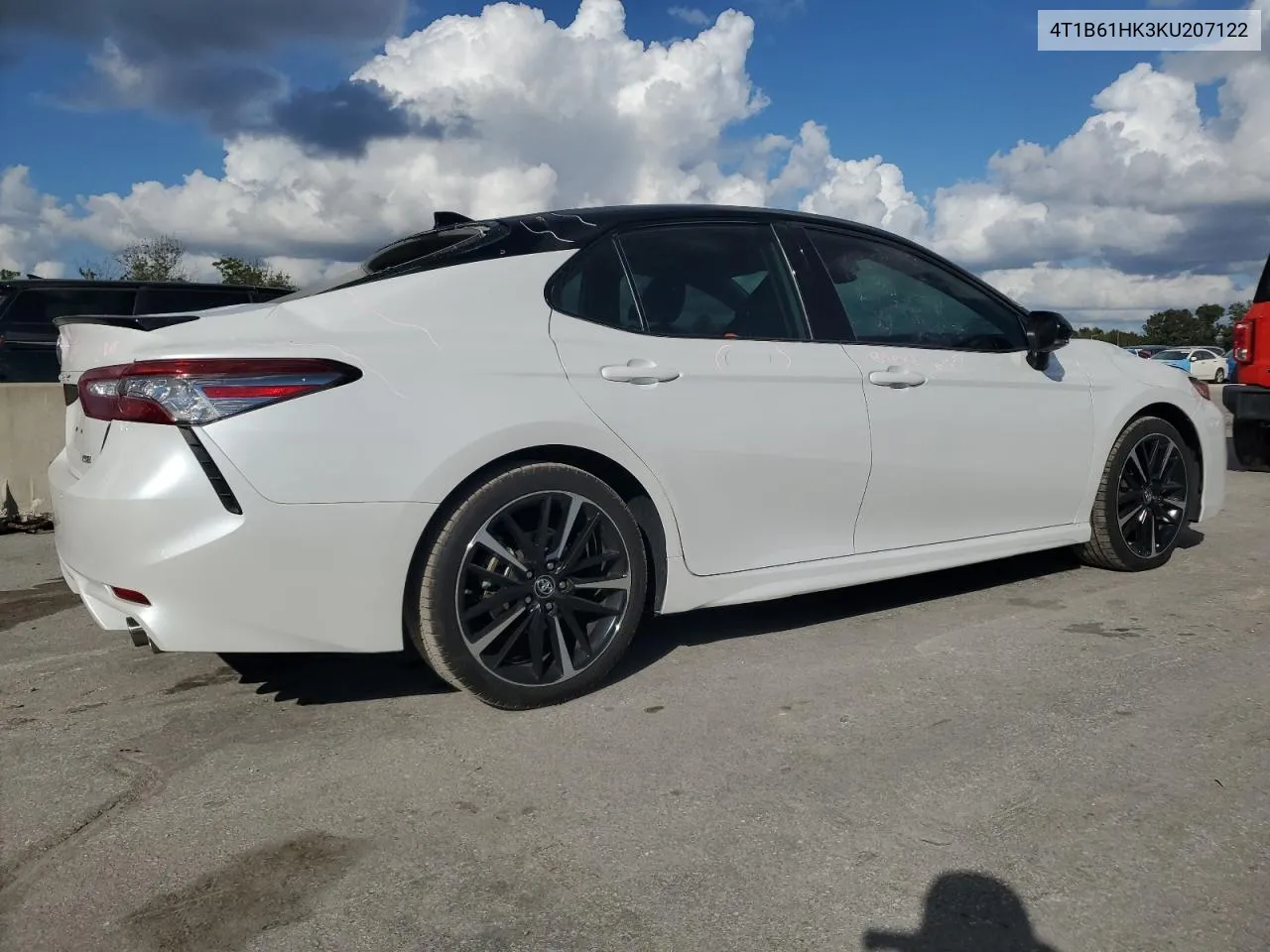 2019 Toyota Camry Xse VIN: 4T1B61HK3KU207122 Lot: 78261654